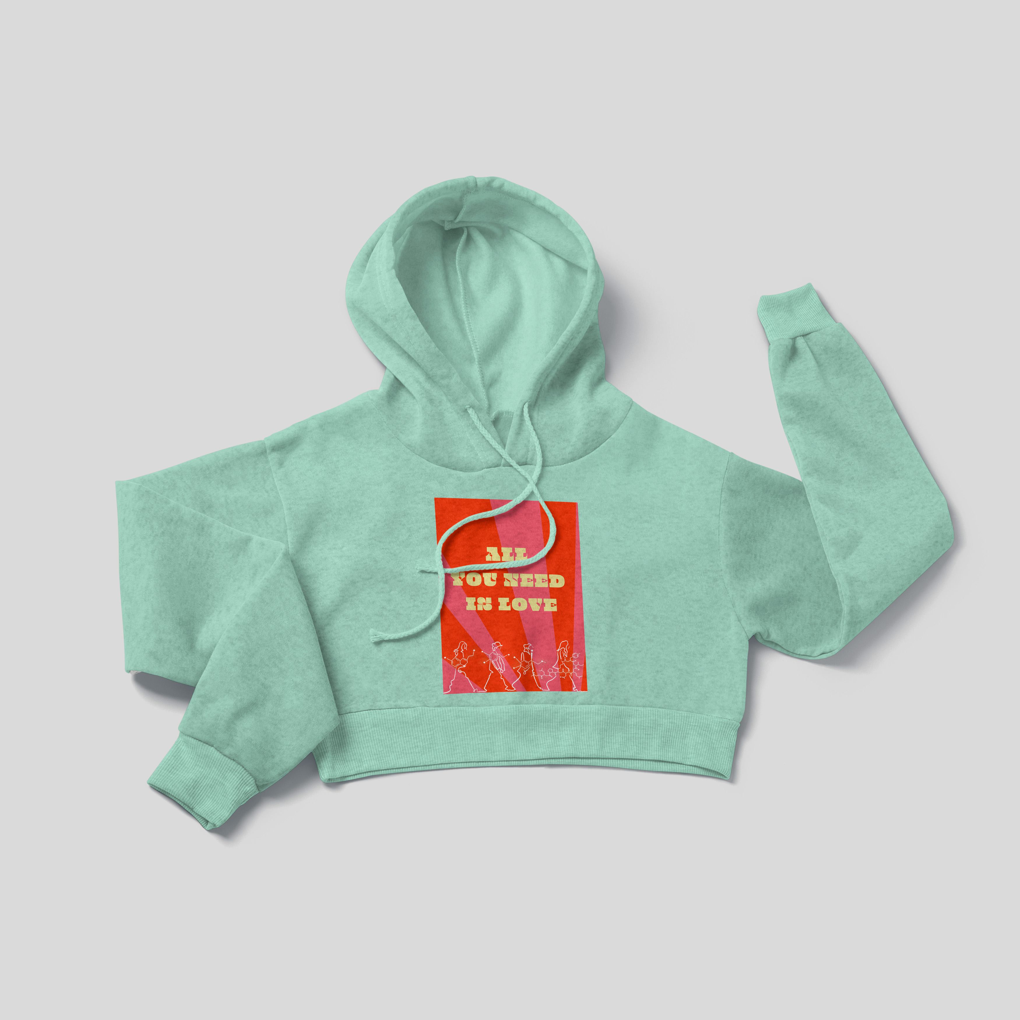 All You Need Is Love 1 - Crop Hoodie