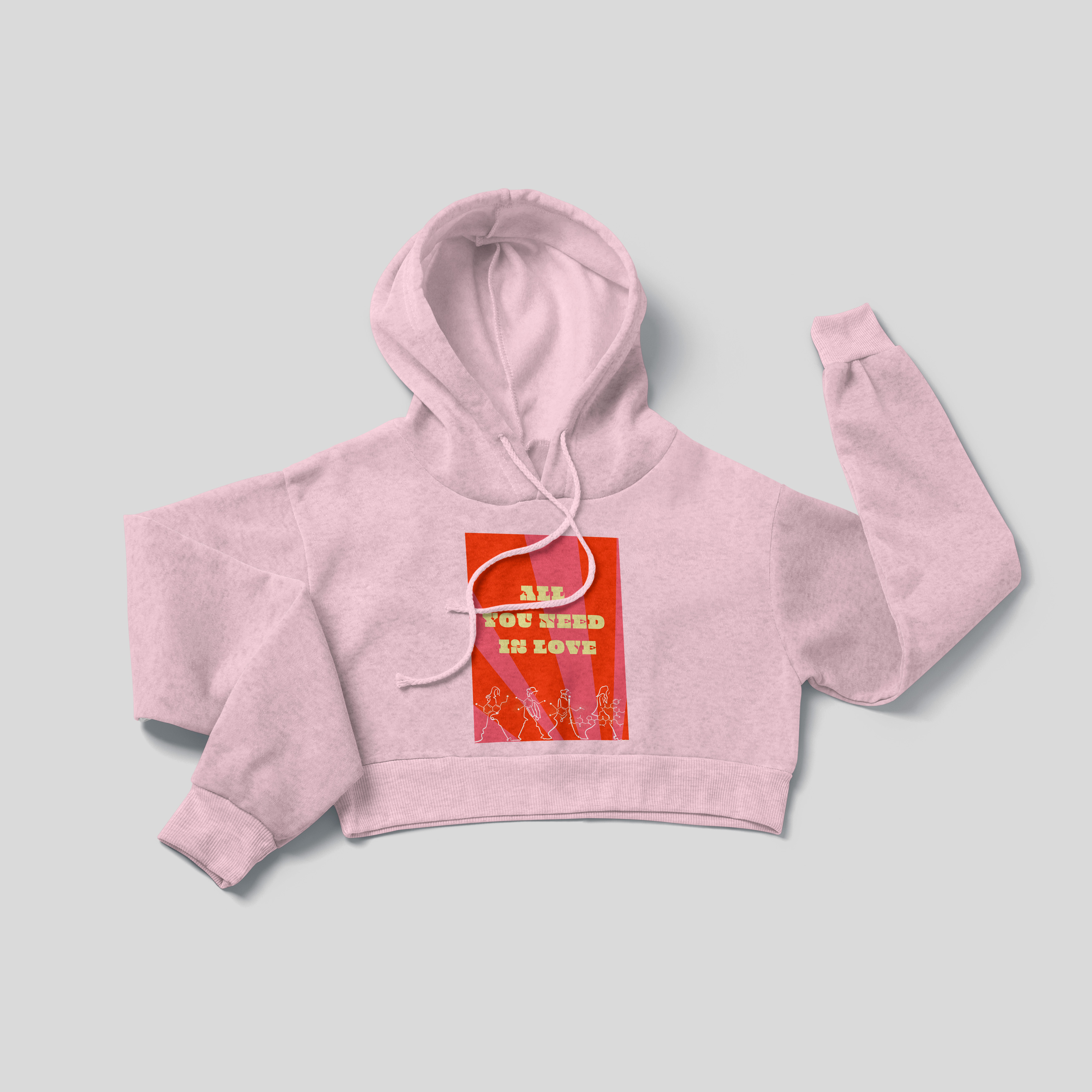 All You Need Is Love 1 - Crop Hoodie