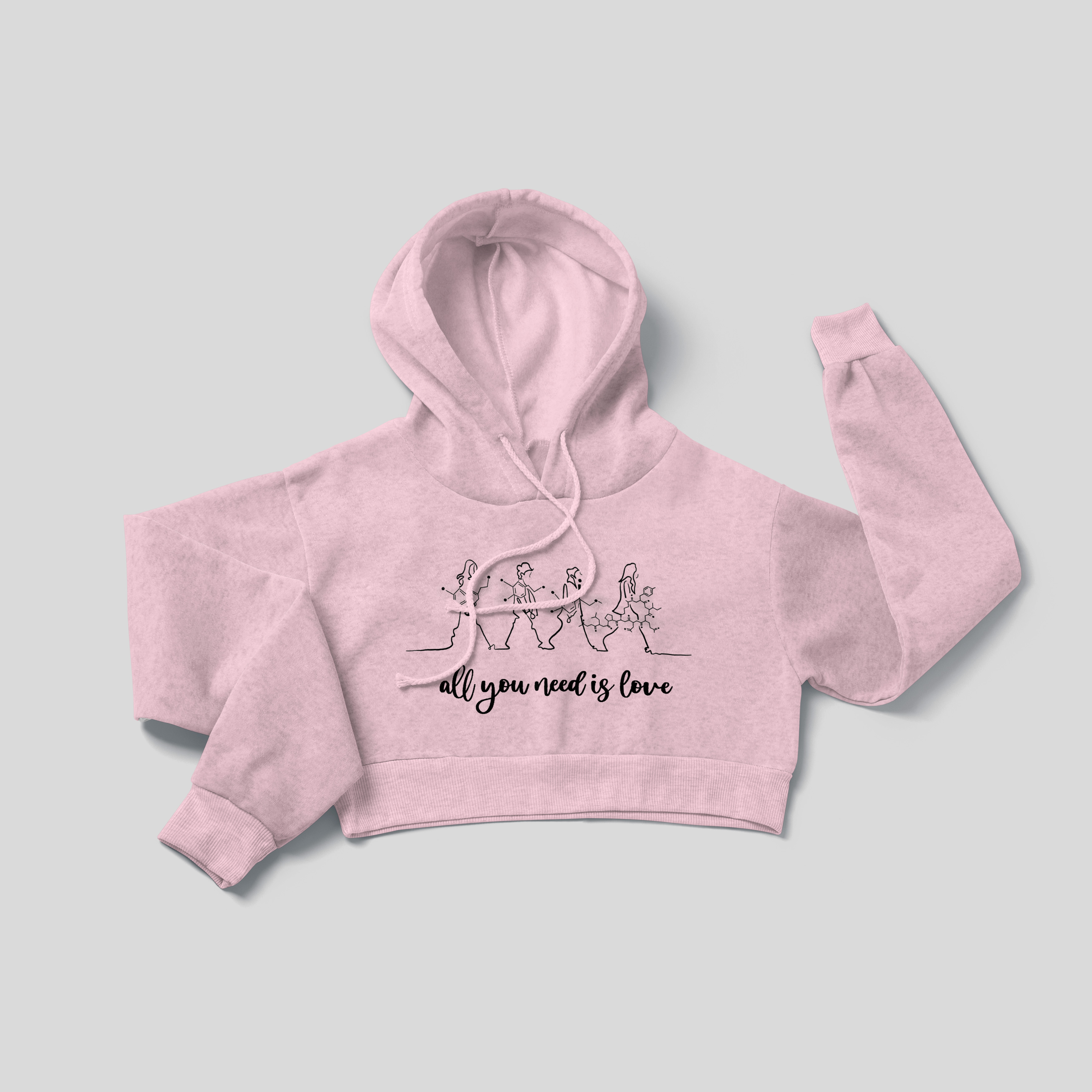 All You Need Is Love 2 - Crop Hoodie