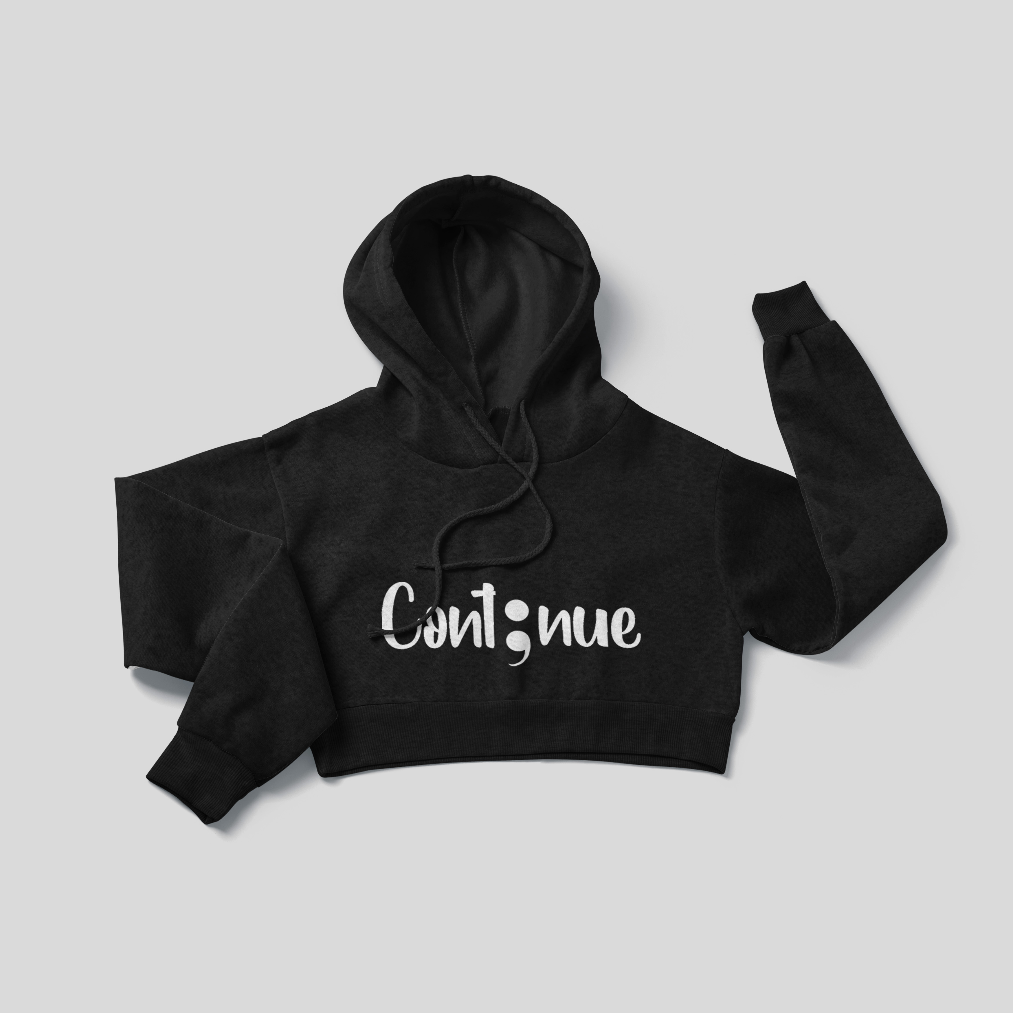 Continue - Crop Hoodie