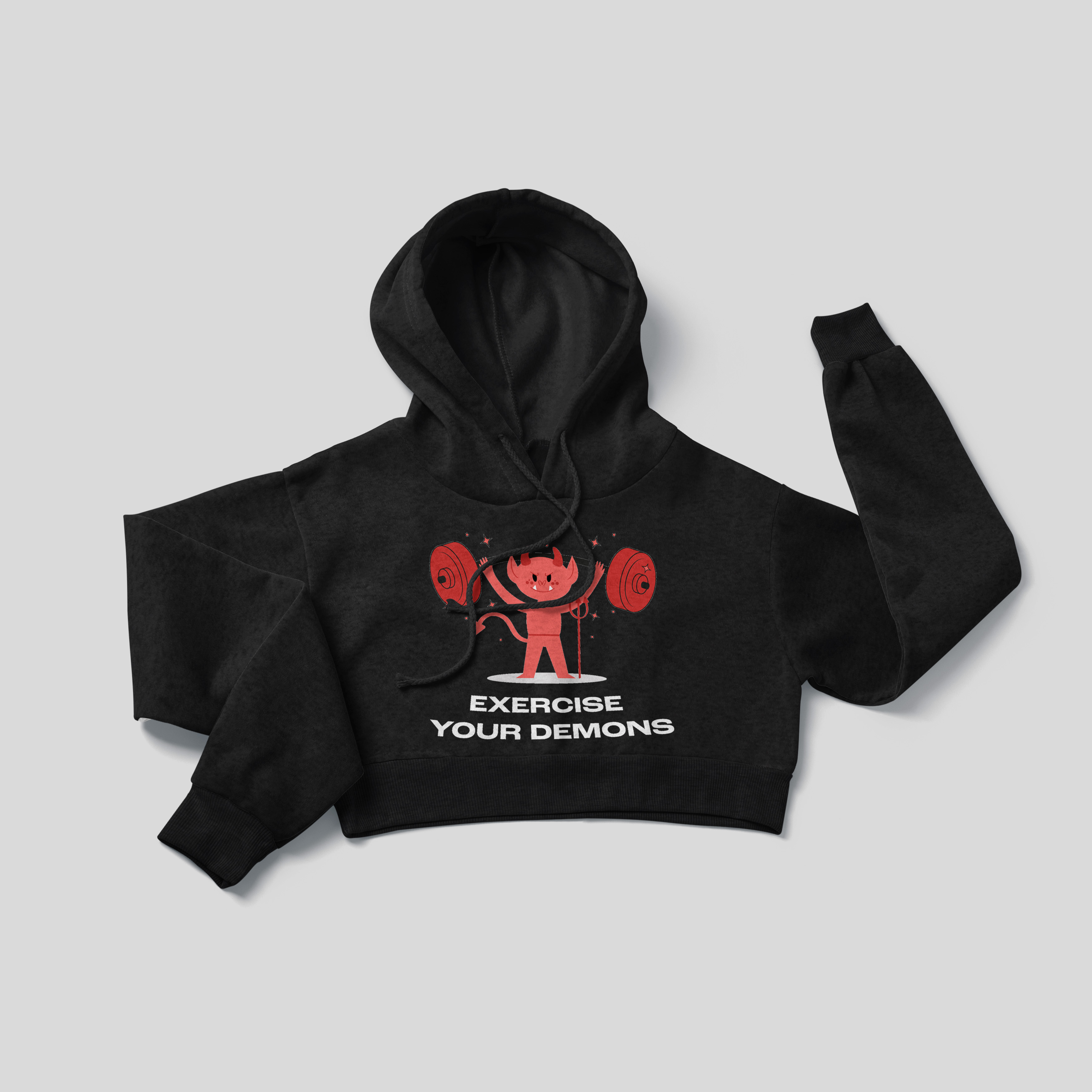 Exercise your Demons - Crop Hoodie