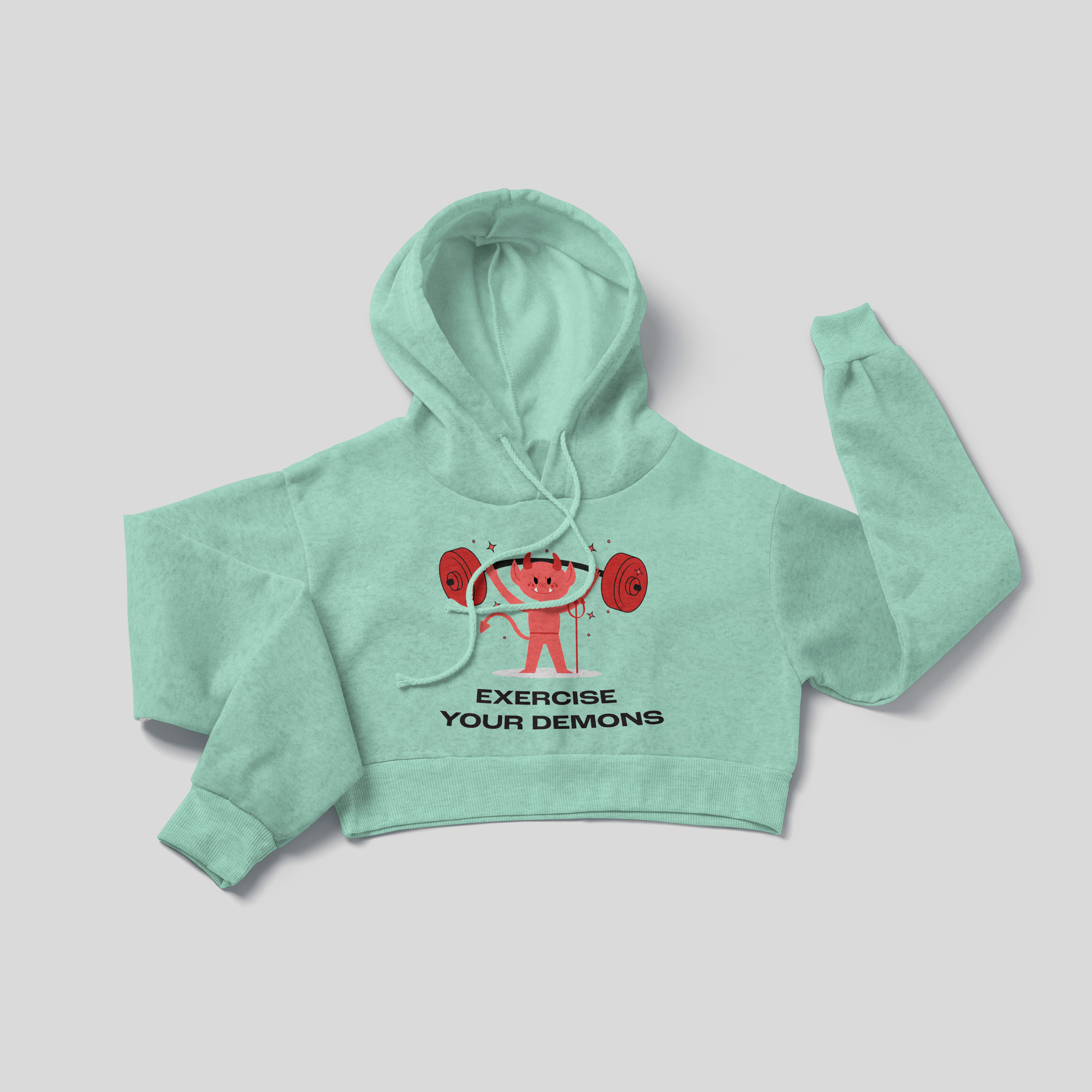 Exercise your Demons - Crop Hoodie