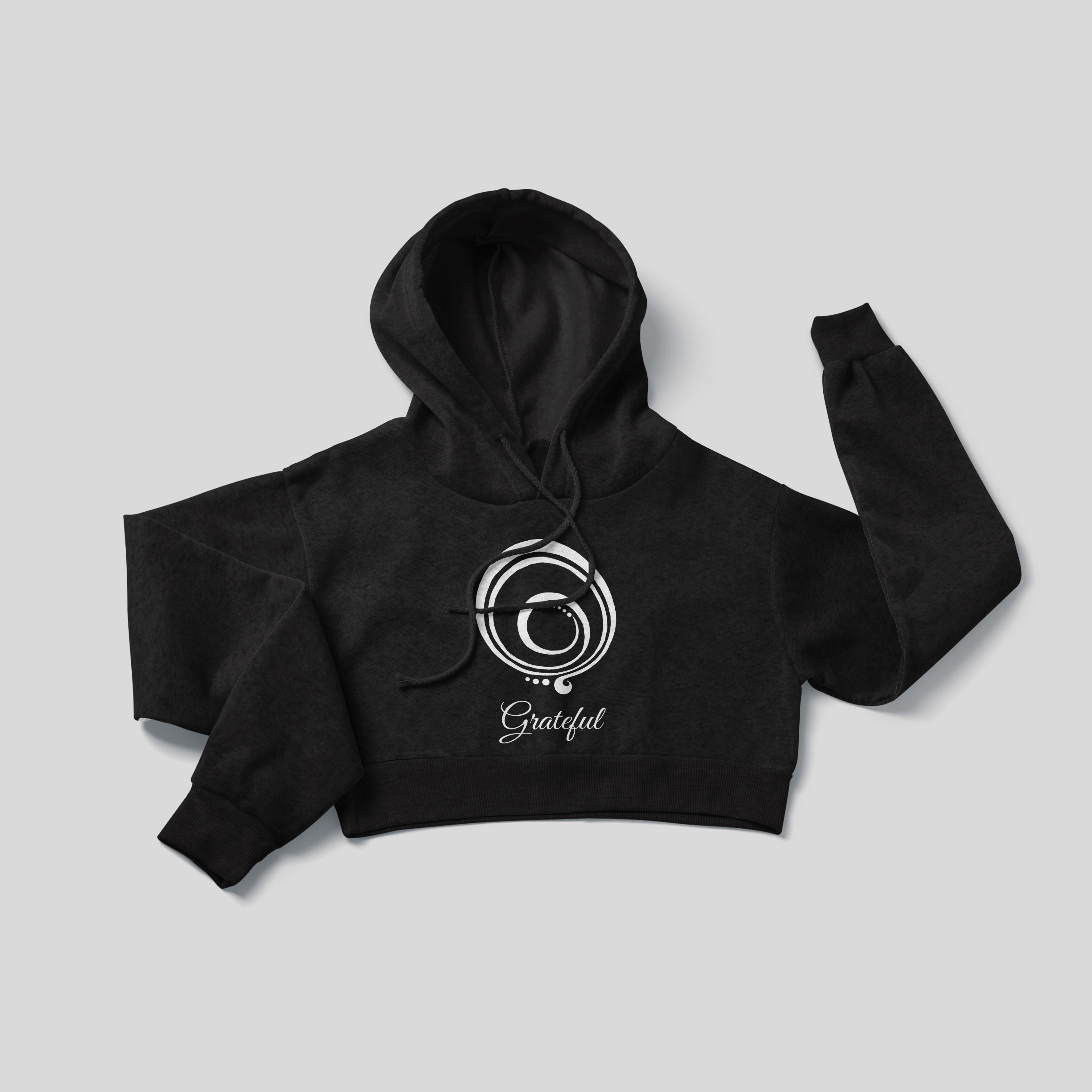 Grateful - Crop Hoodie
