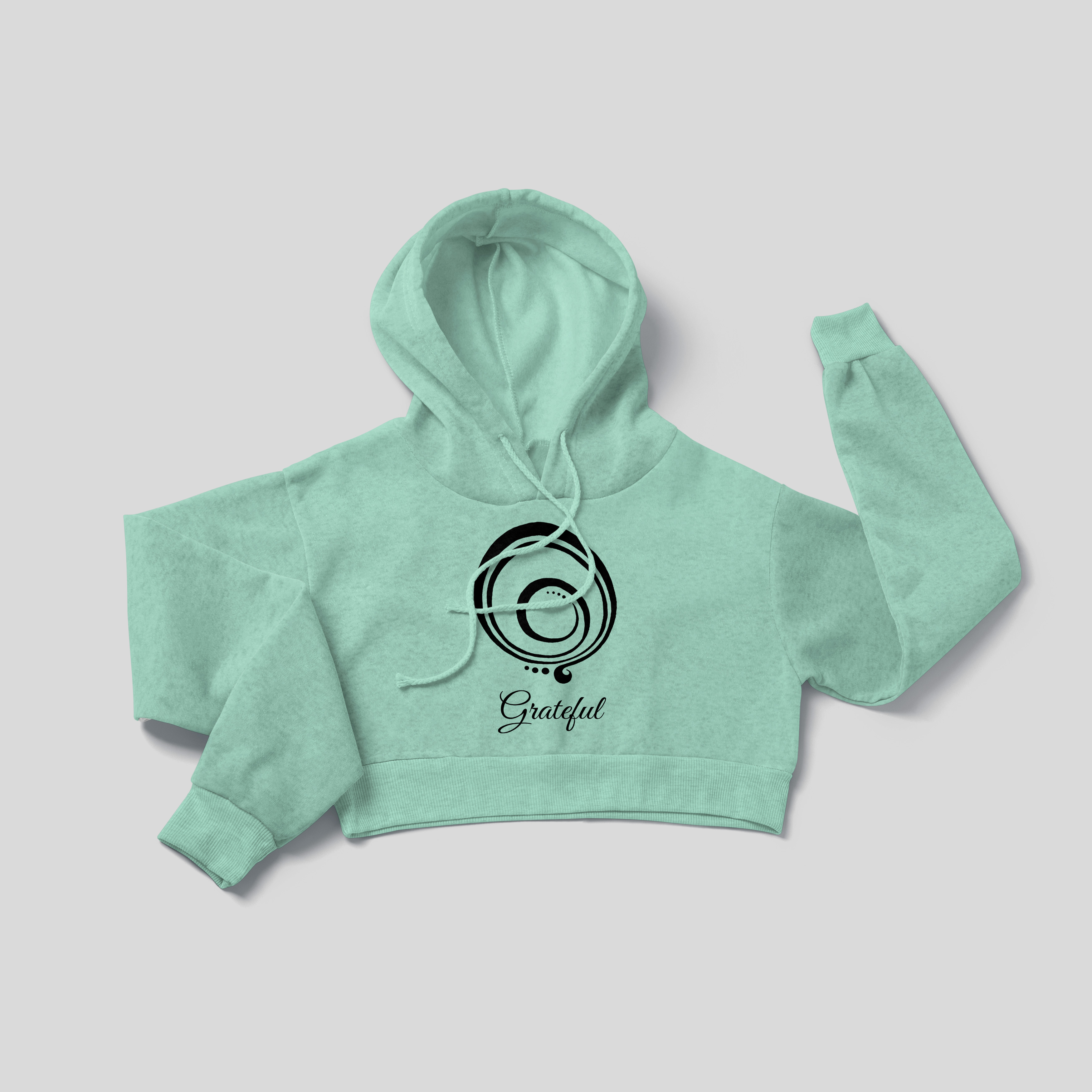 Grateful - Crop Hoodie