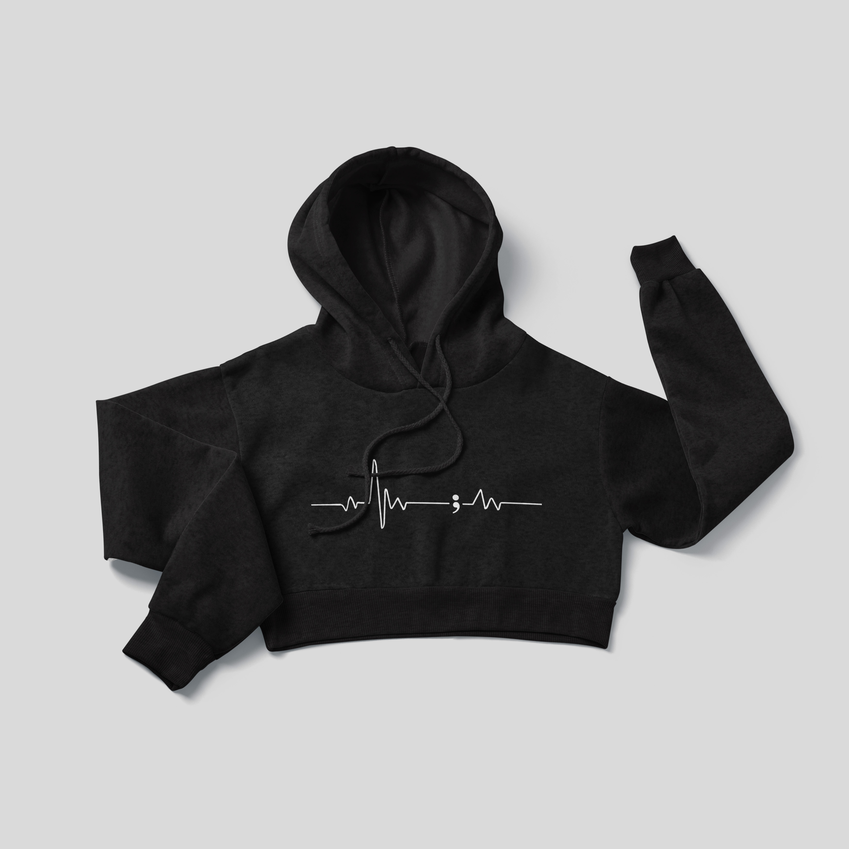 Heartbeat - Crop Hoodie