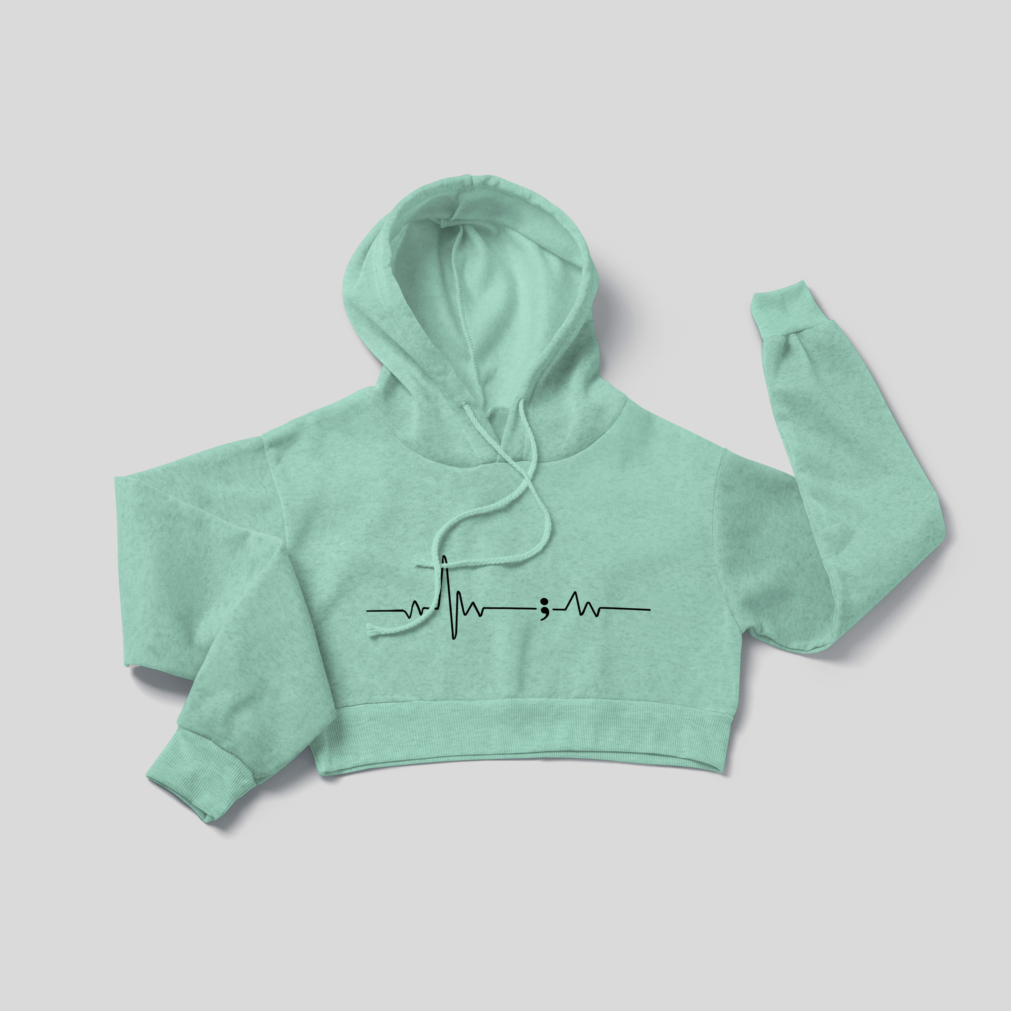 Heartbeat - Crop Hoodie