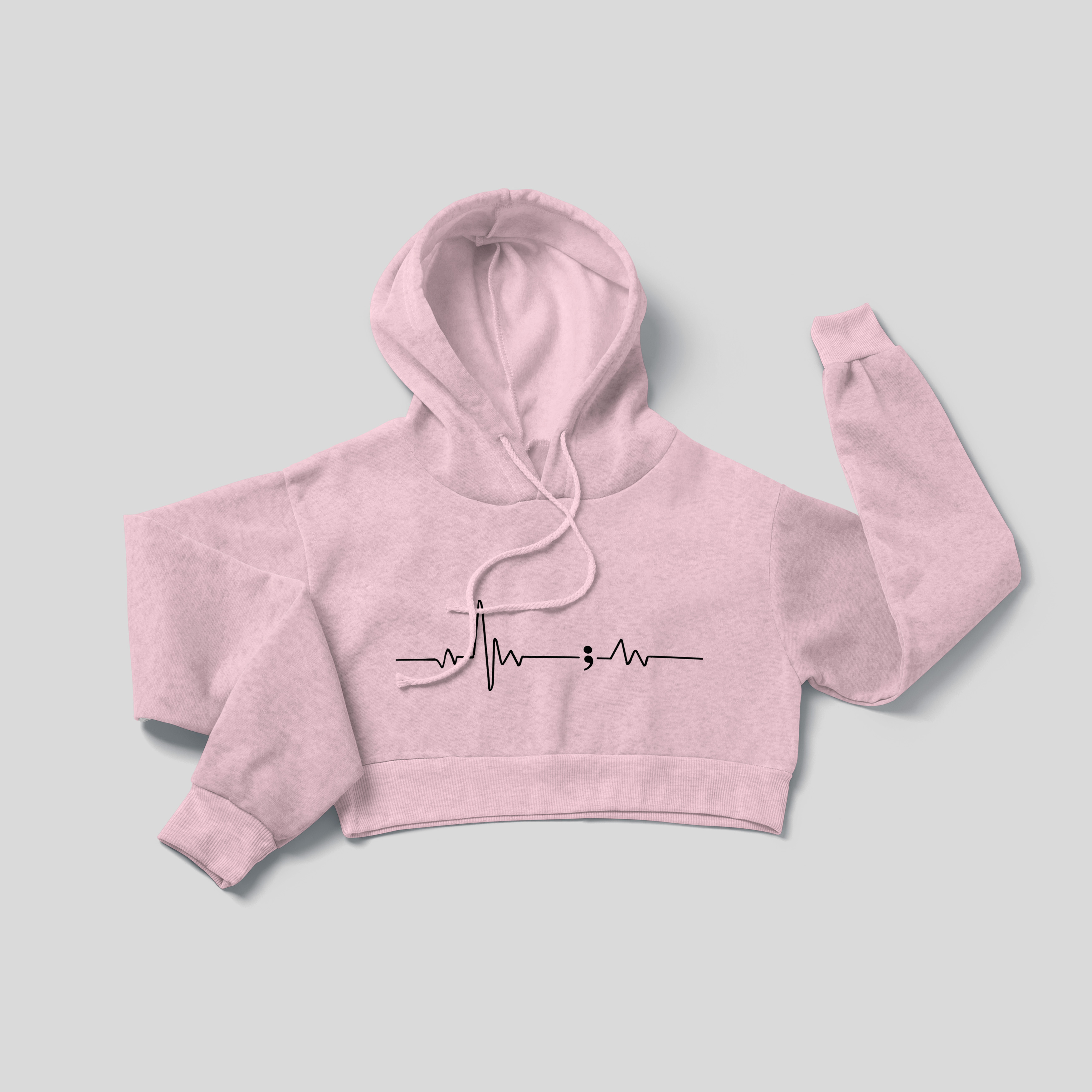 Heartbeat - Crop Hoodie