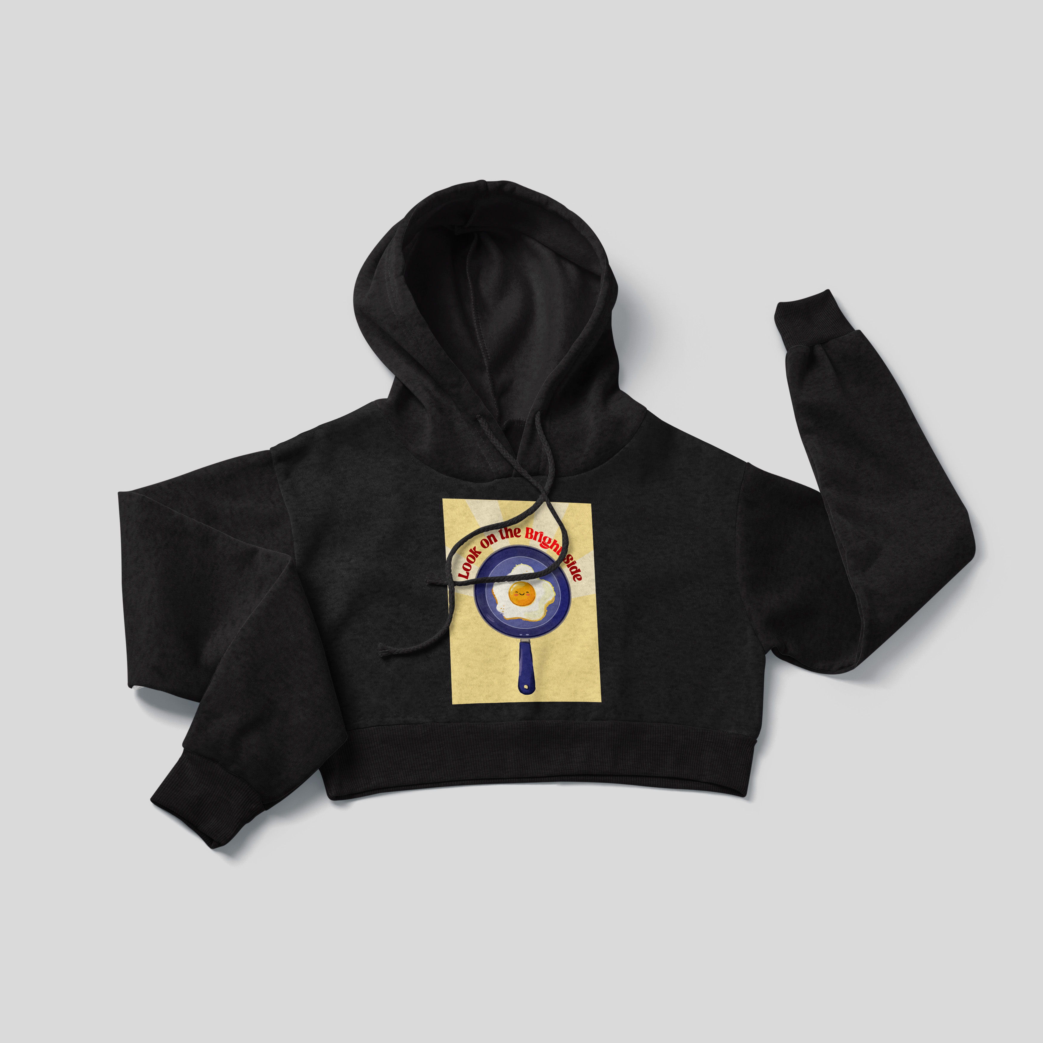 Look On The Bright Side - Crop Hoodie