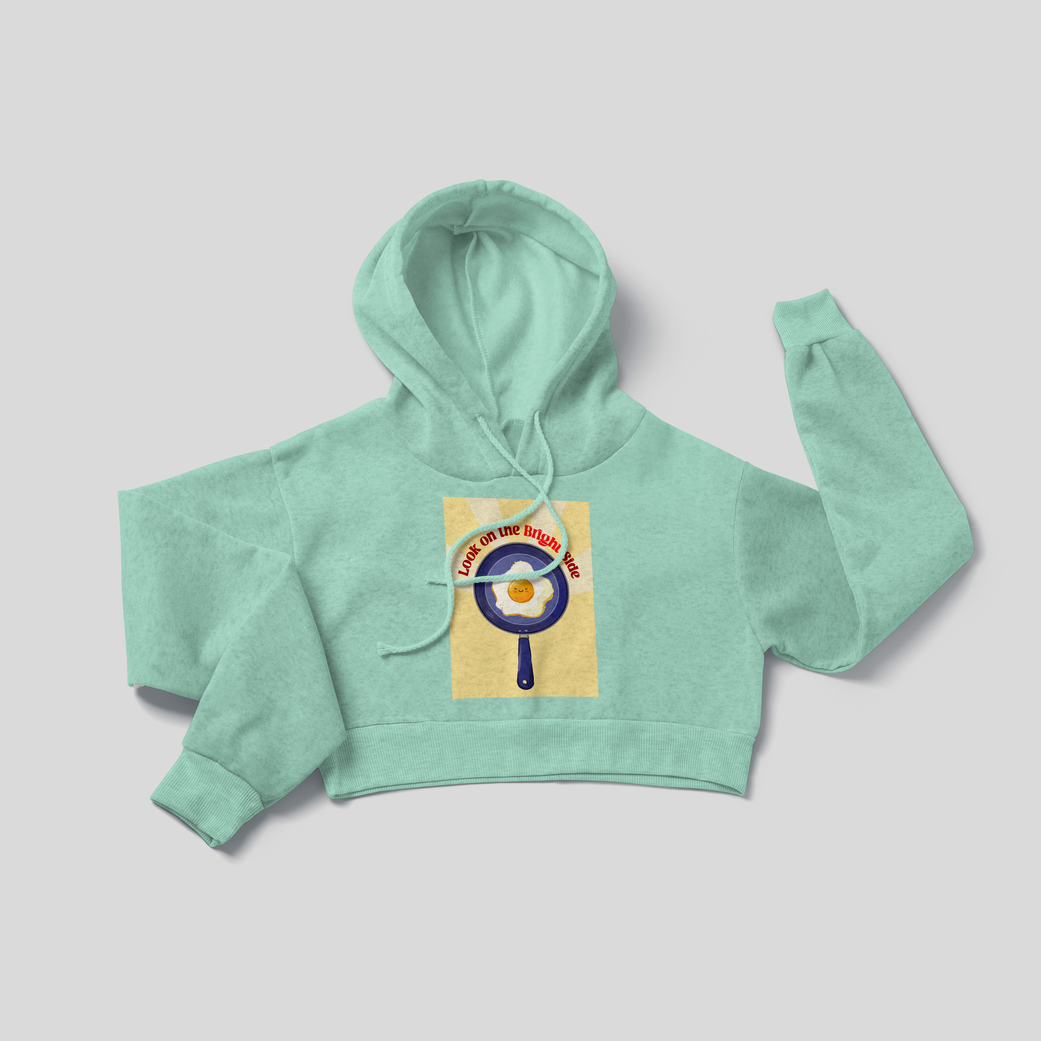 Look On The Bright Side - Crop Hoodie