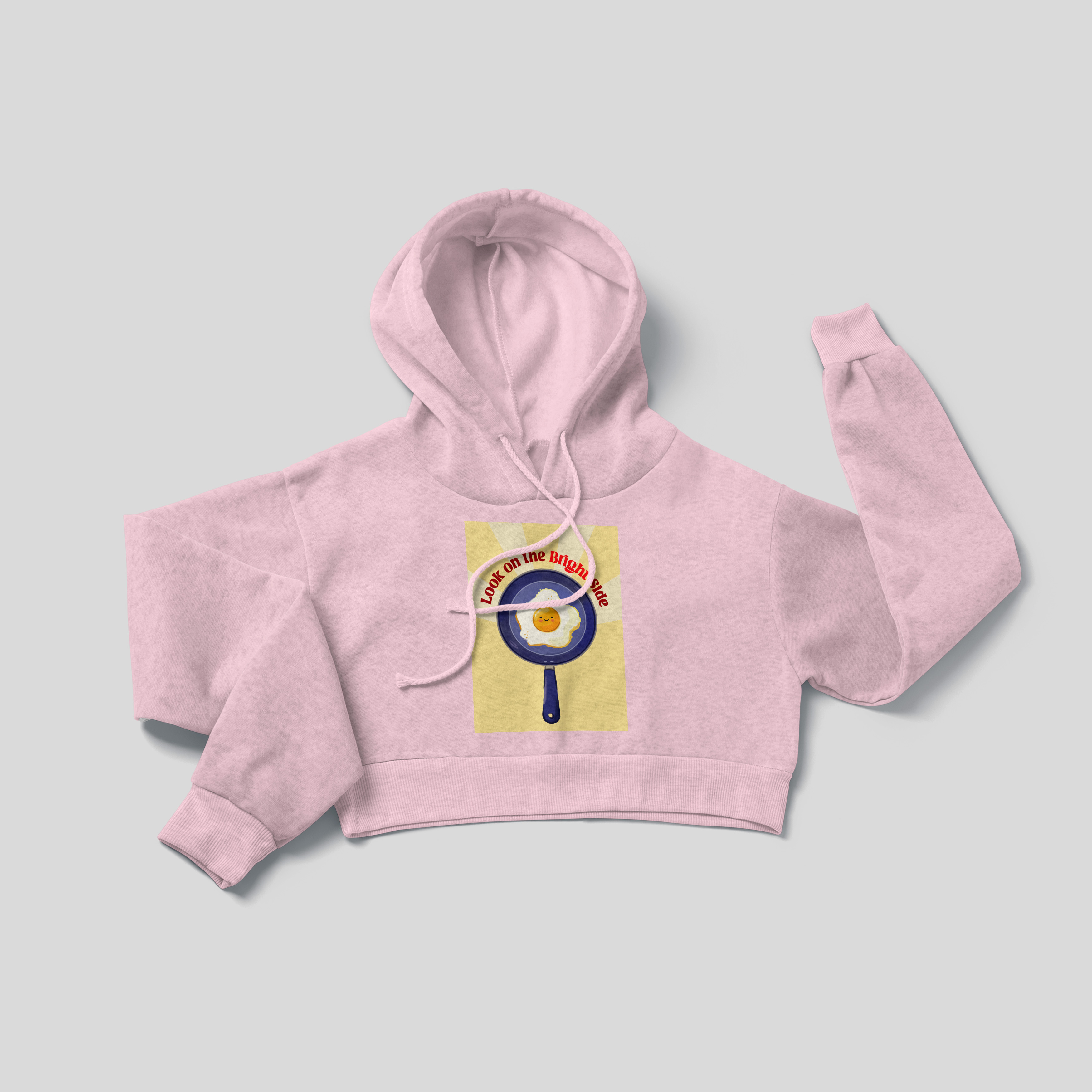 Look On The Bright Side - Crop Hoodie