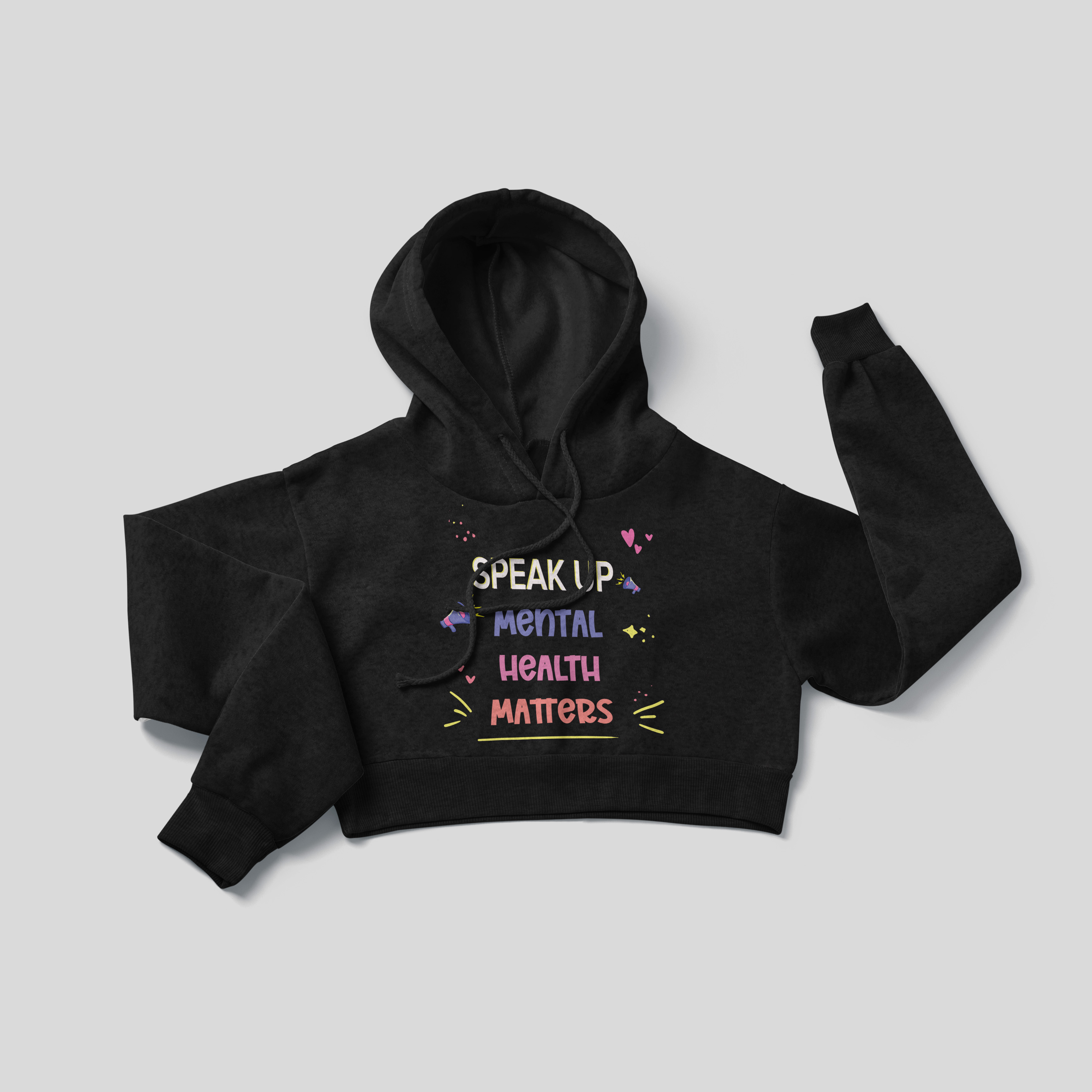 Mental Health Matters - Crop Hoodie