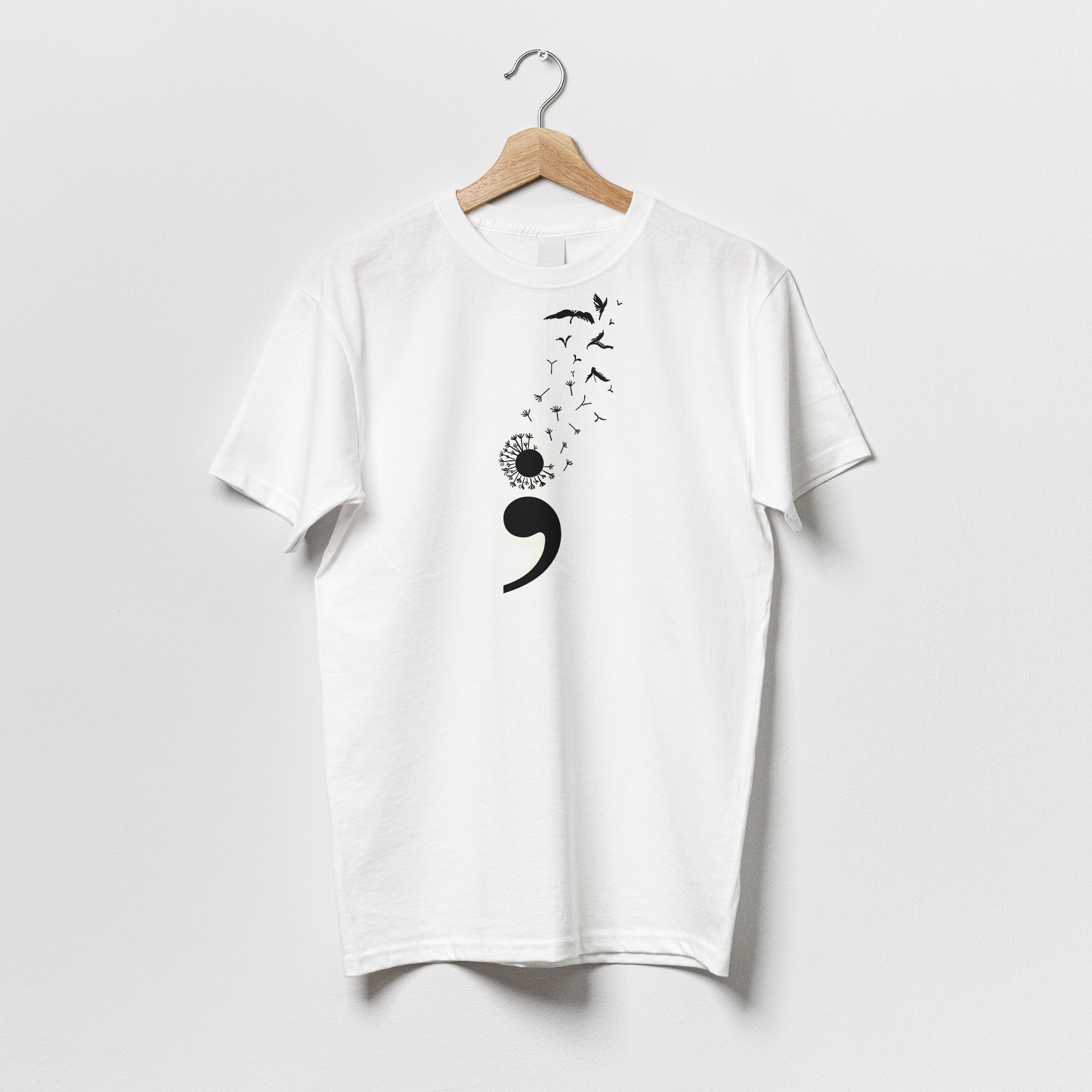 Semicolon Dandelion - Tshirt