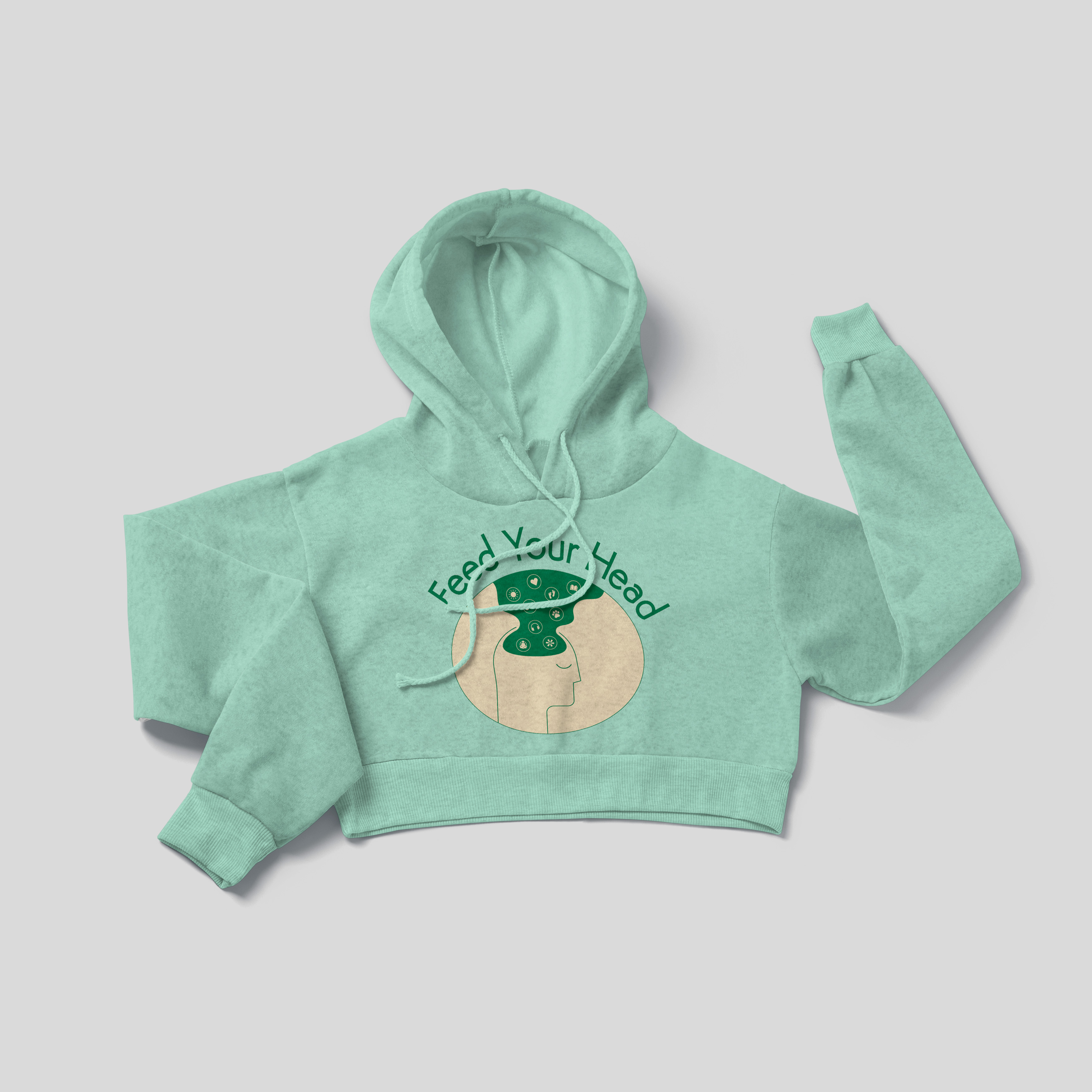 Feed Your Head - Crop Hoodie