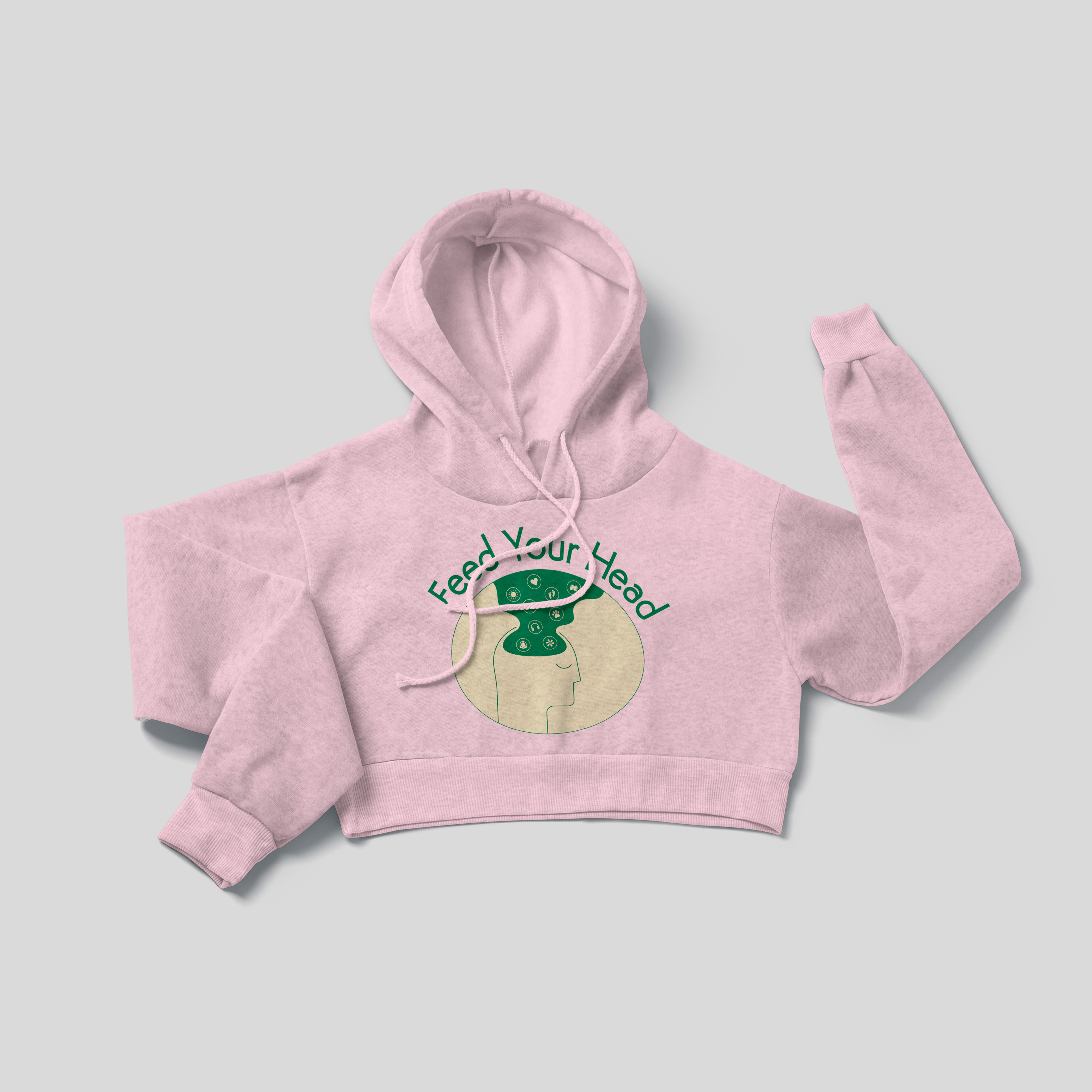 Feed Your Head - Crop Hoodie