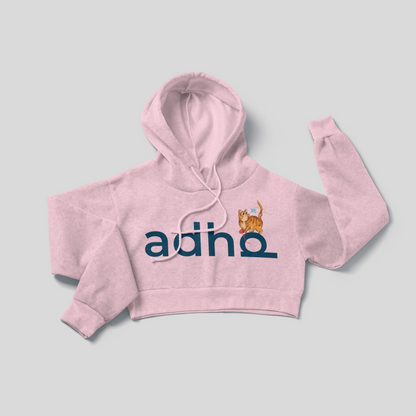 ADHD Cat - Crop Hoodie