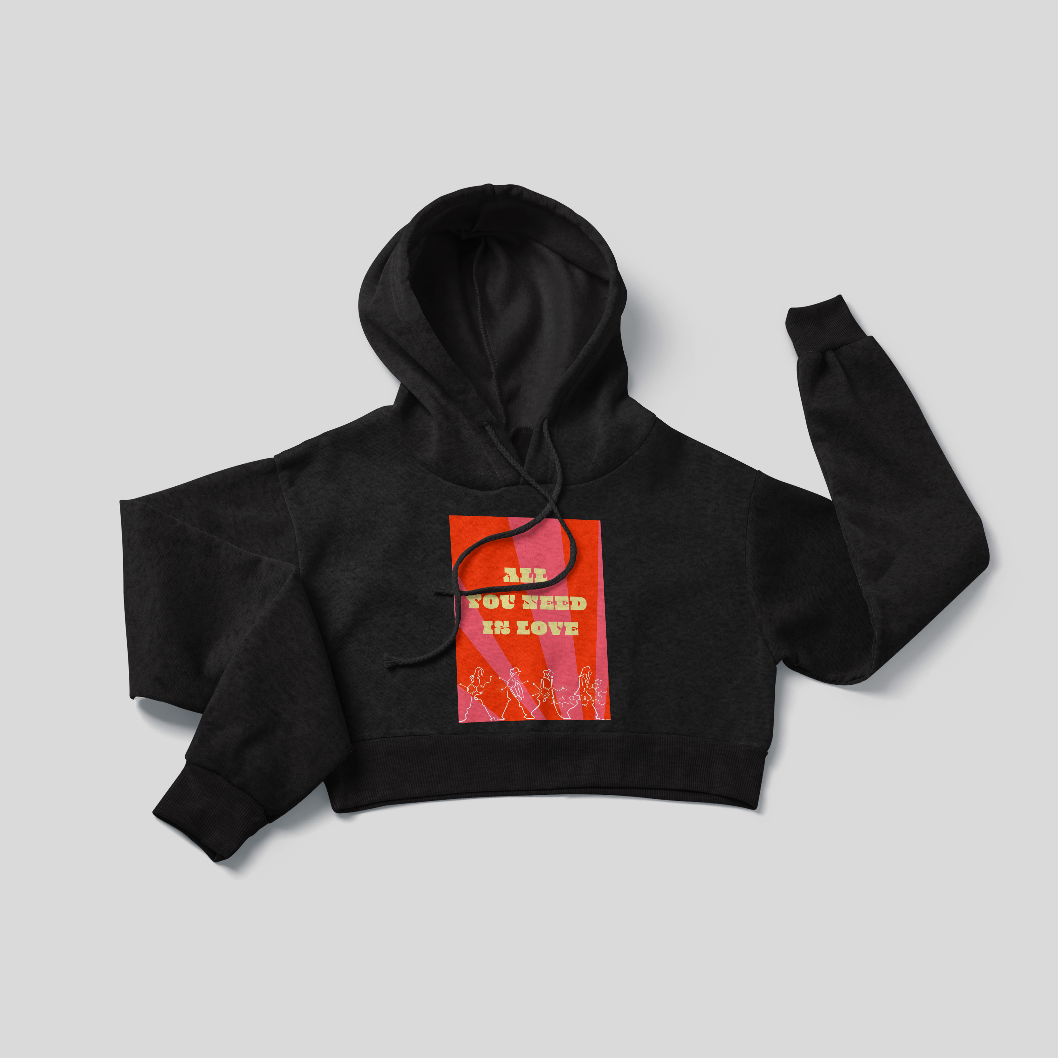 All You Need Is Love 1 - Crop Hoodie