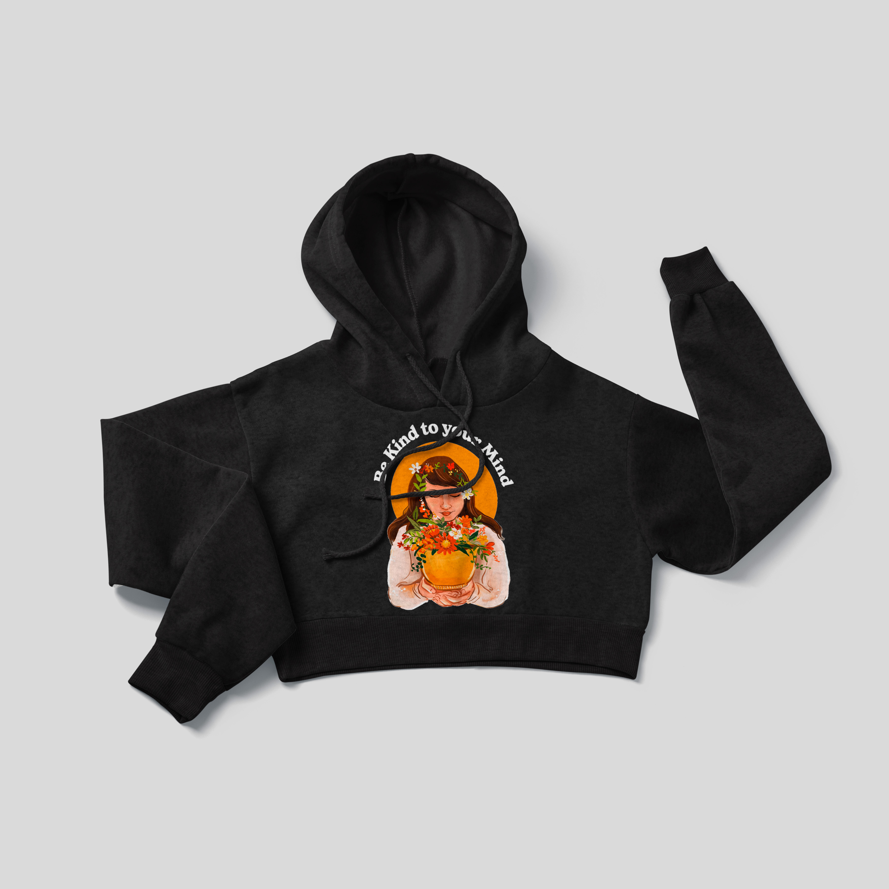 Be Kind To Your Mind - Crop Hoodie