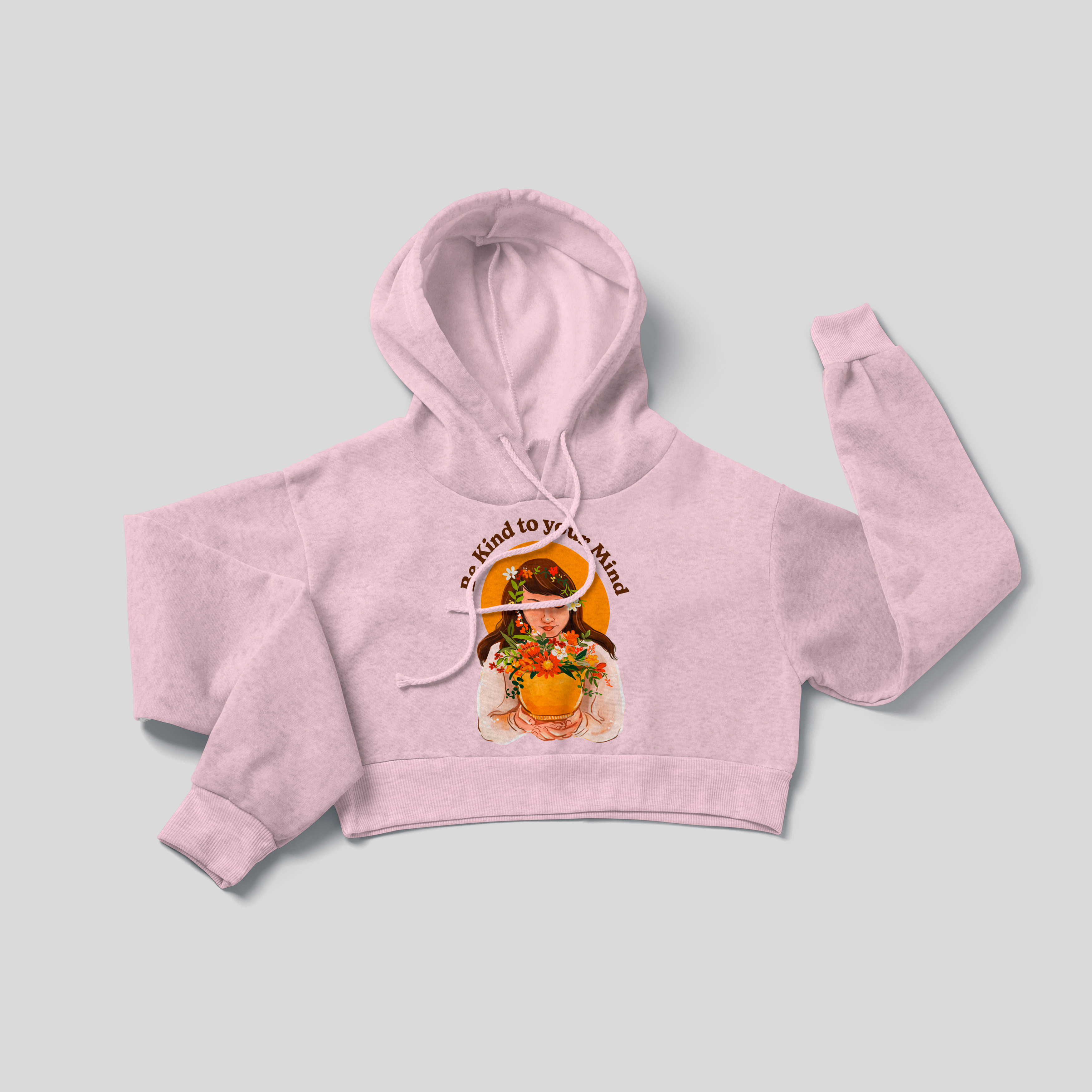 Be Kind To Your Mind - Crop Hoodie