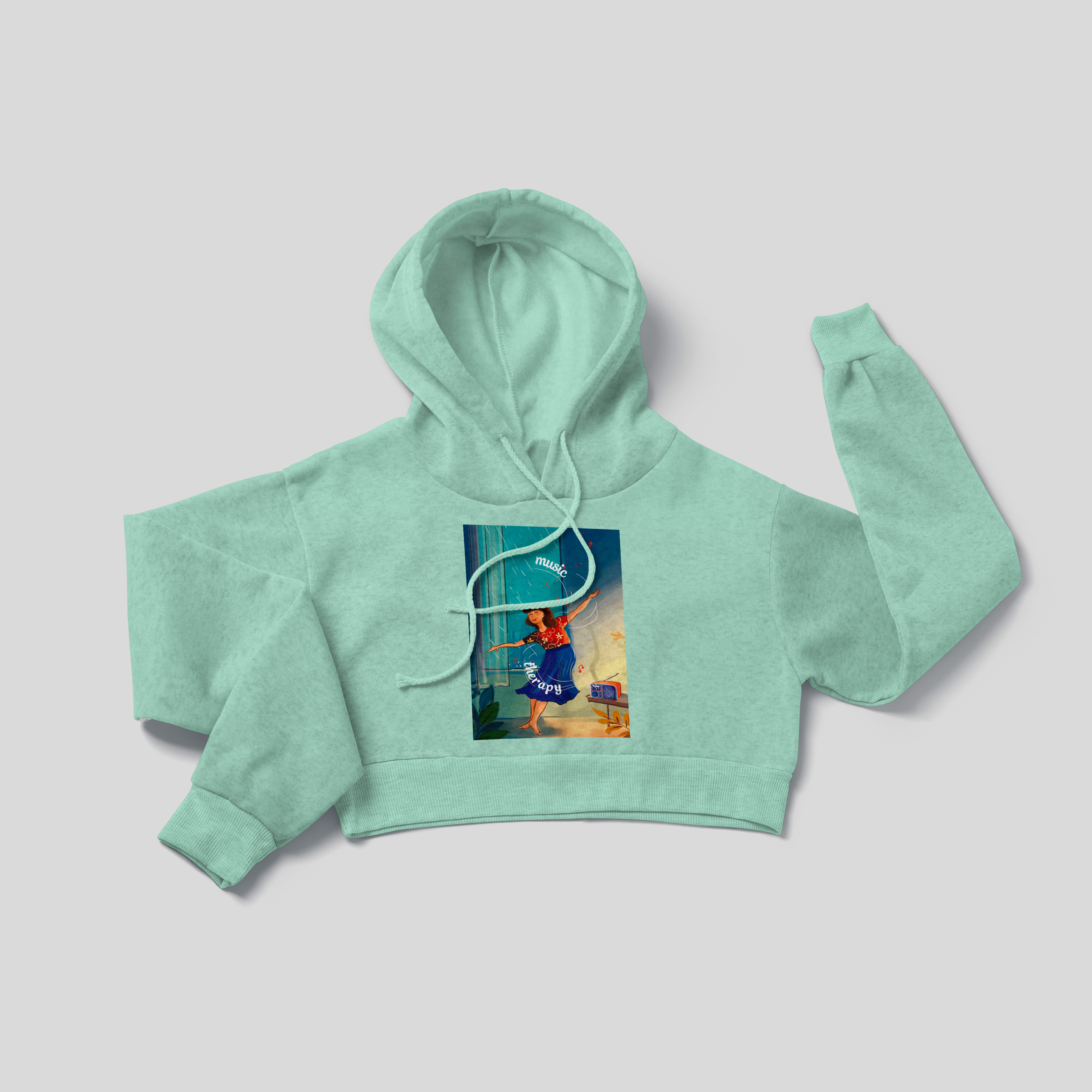 Music Therapy - Crop Hoodie
