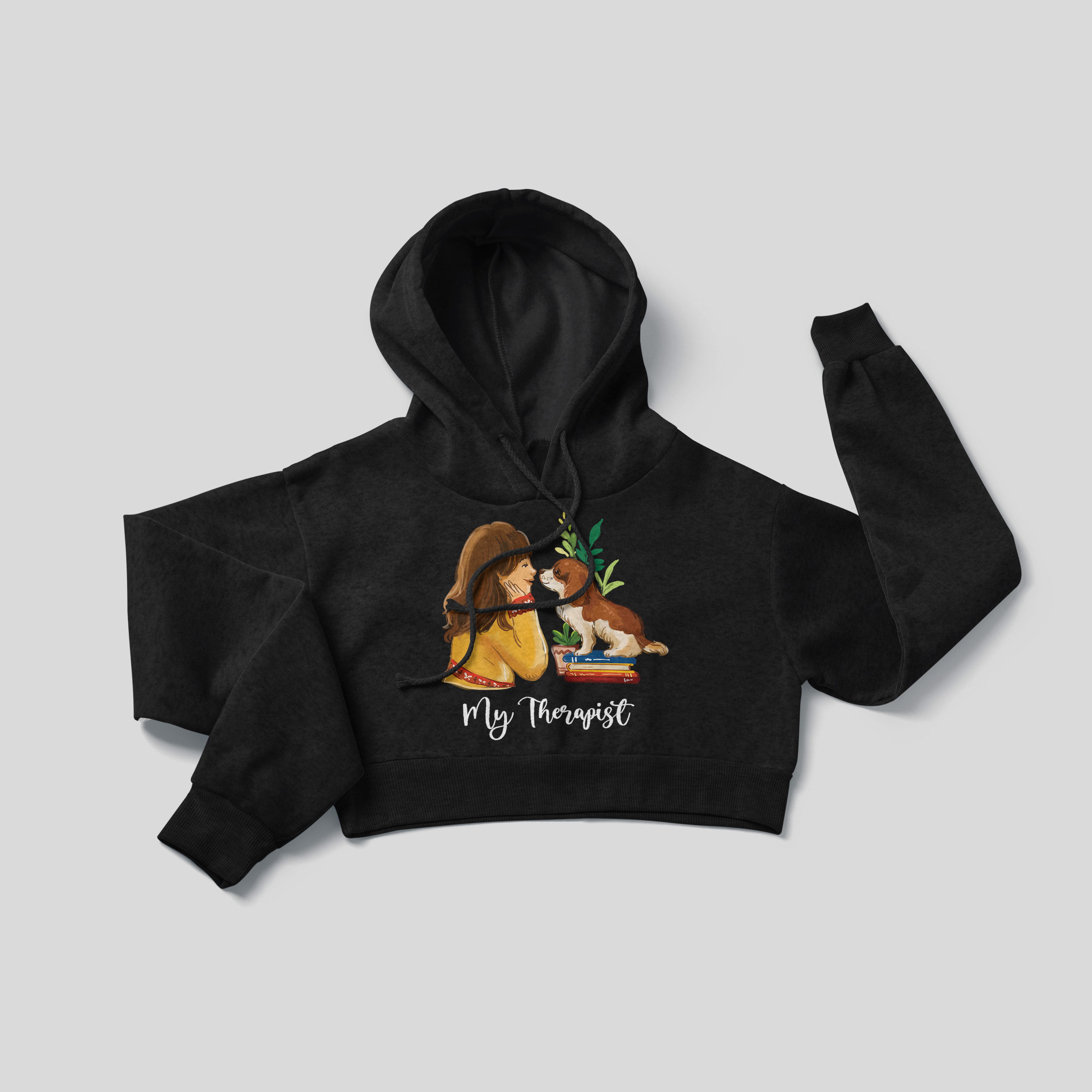 My Dog, the Therapist - Crop Hoodie