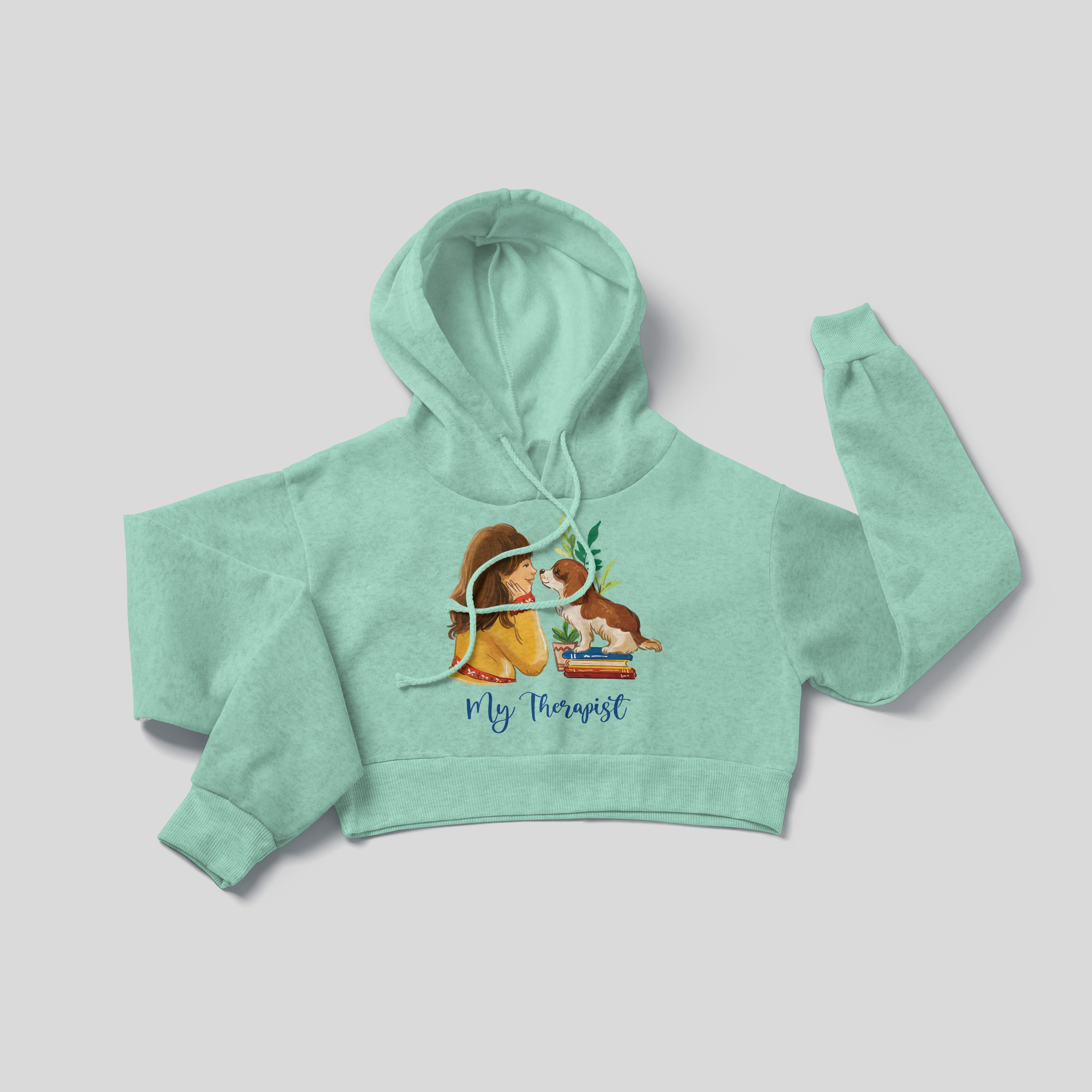 My Dog, the Therapist - Crop Hoodie
