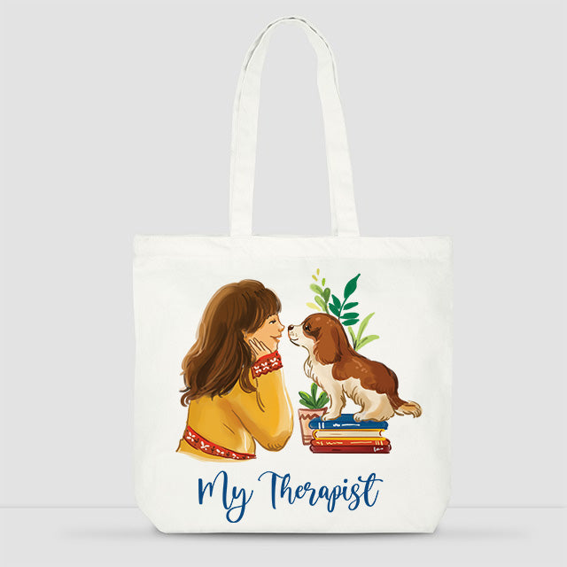 My Dog, the Therapist - Tote Bag (Large)