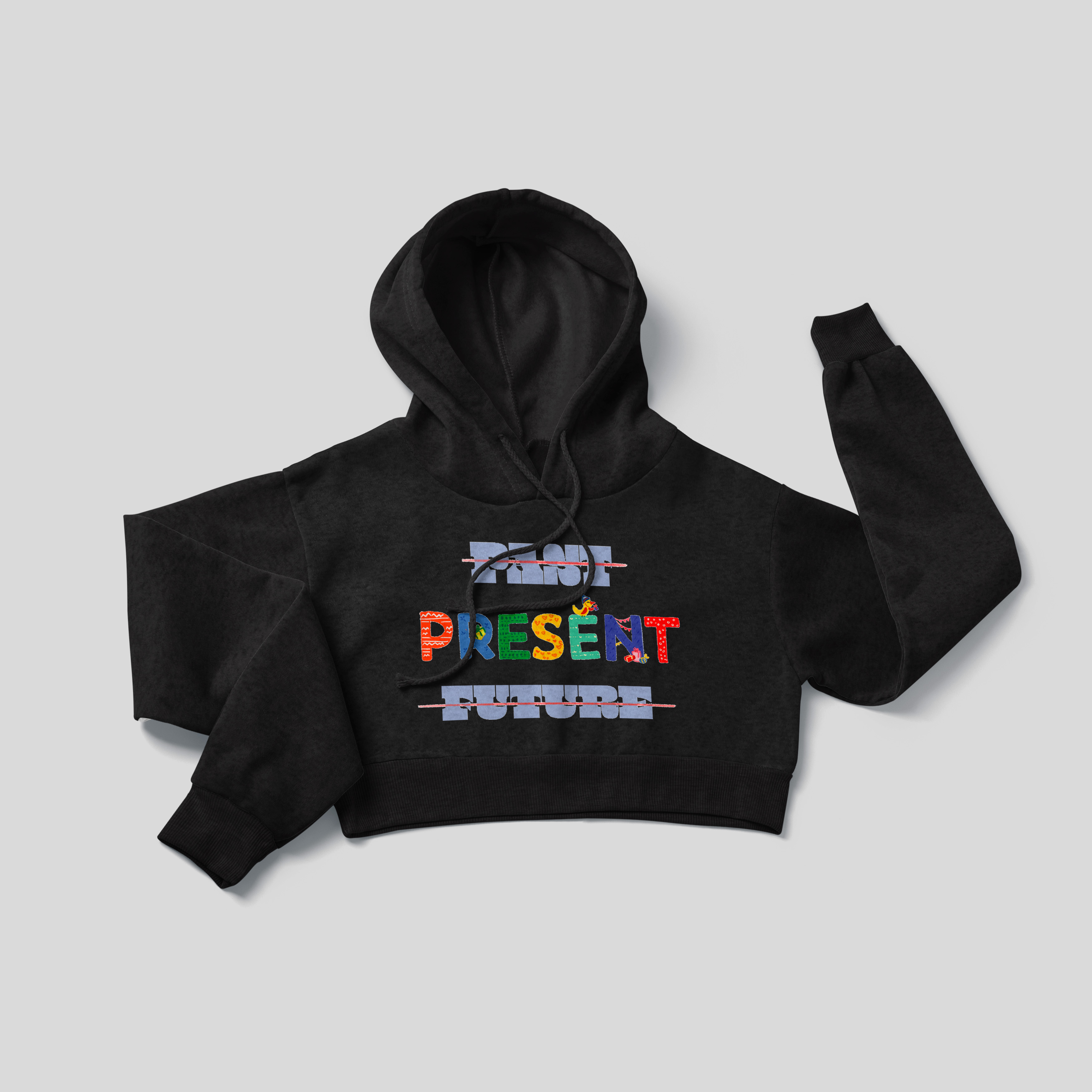 Past Present Future - Crop Hoodie