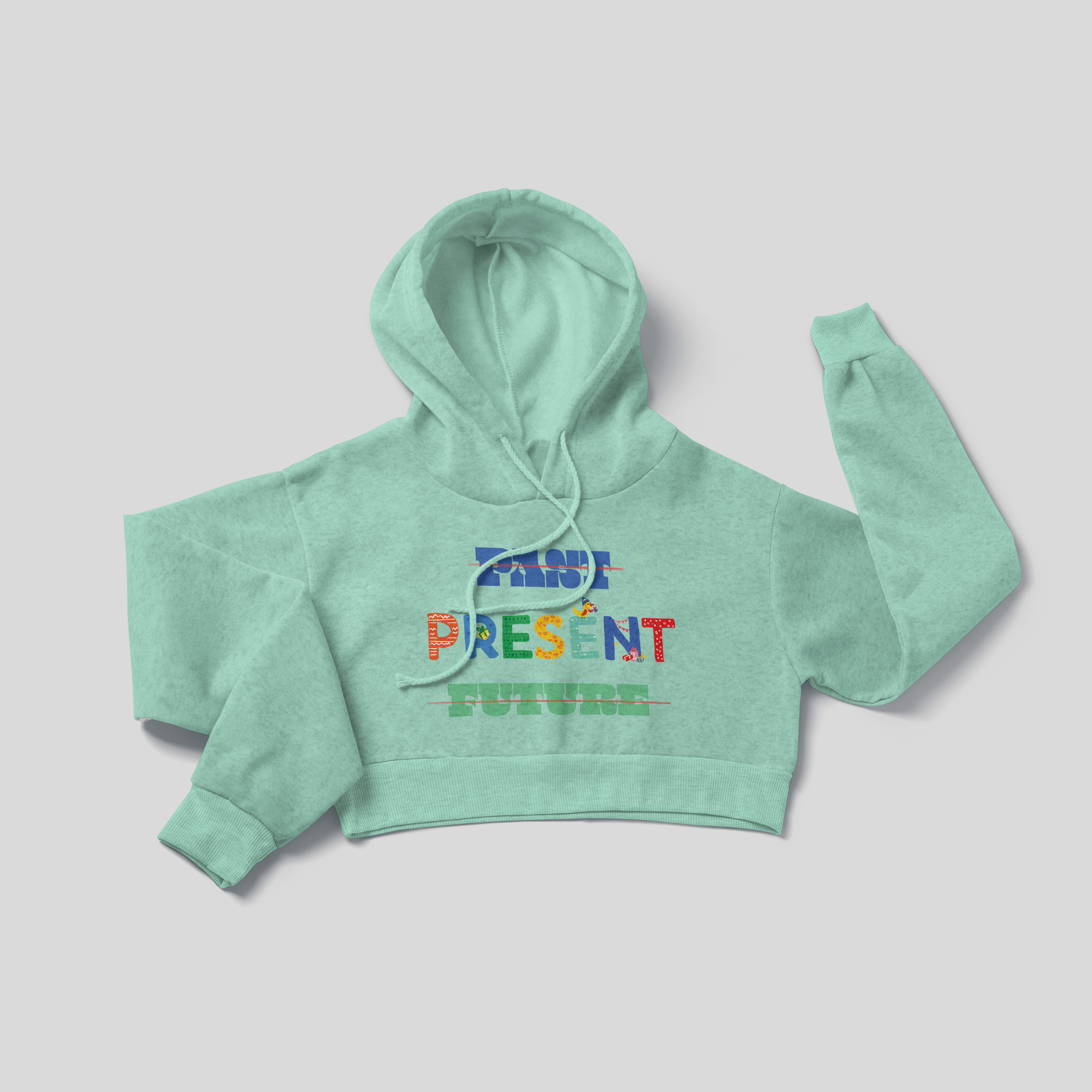 Past Present Future - Crop Hoodie