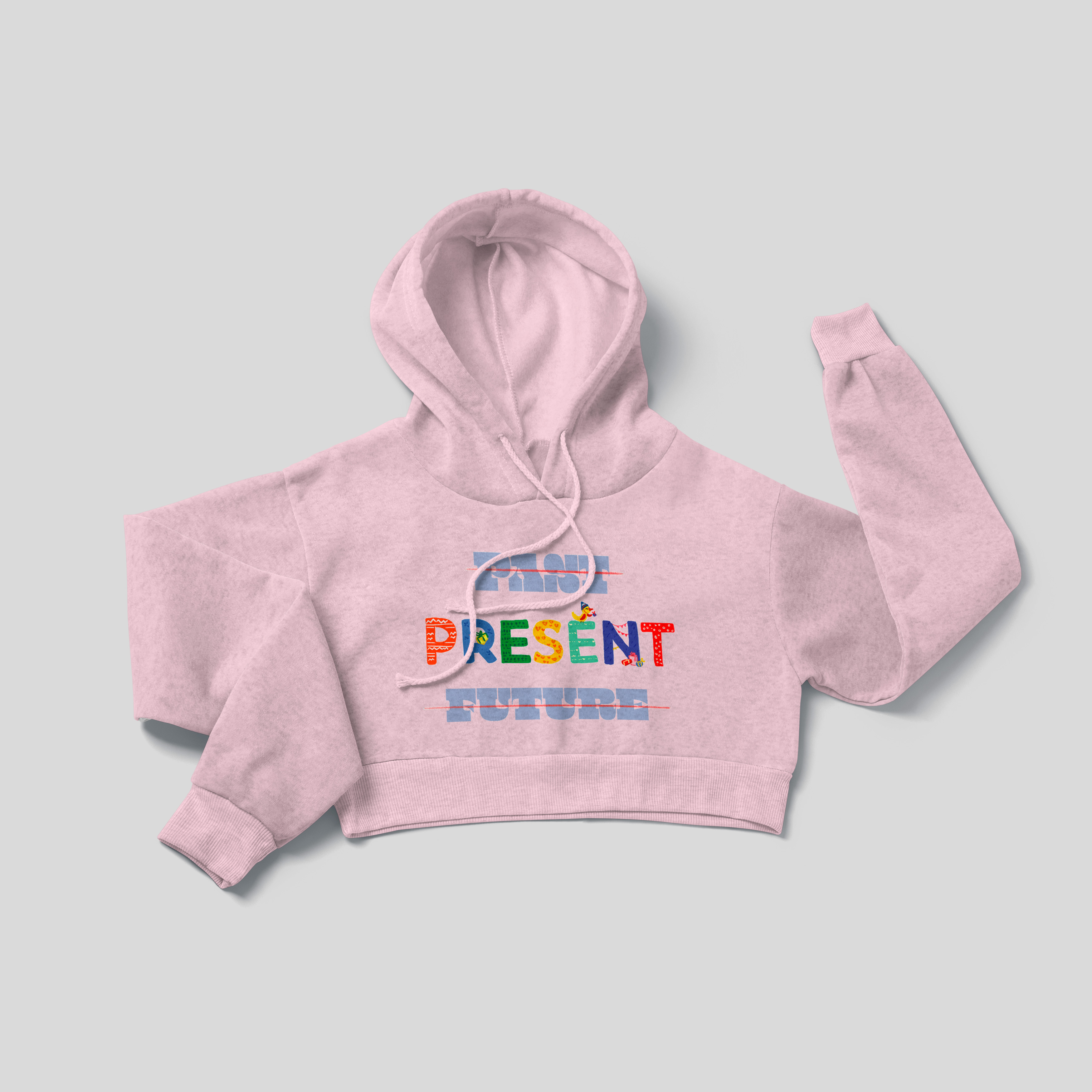 Past Present Future - Crop Hoodie