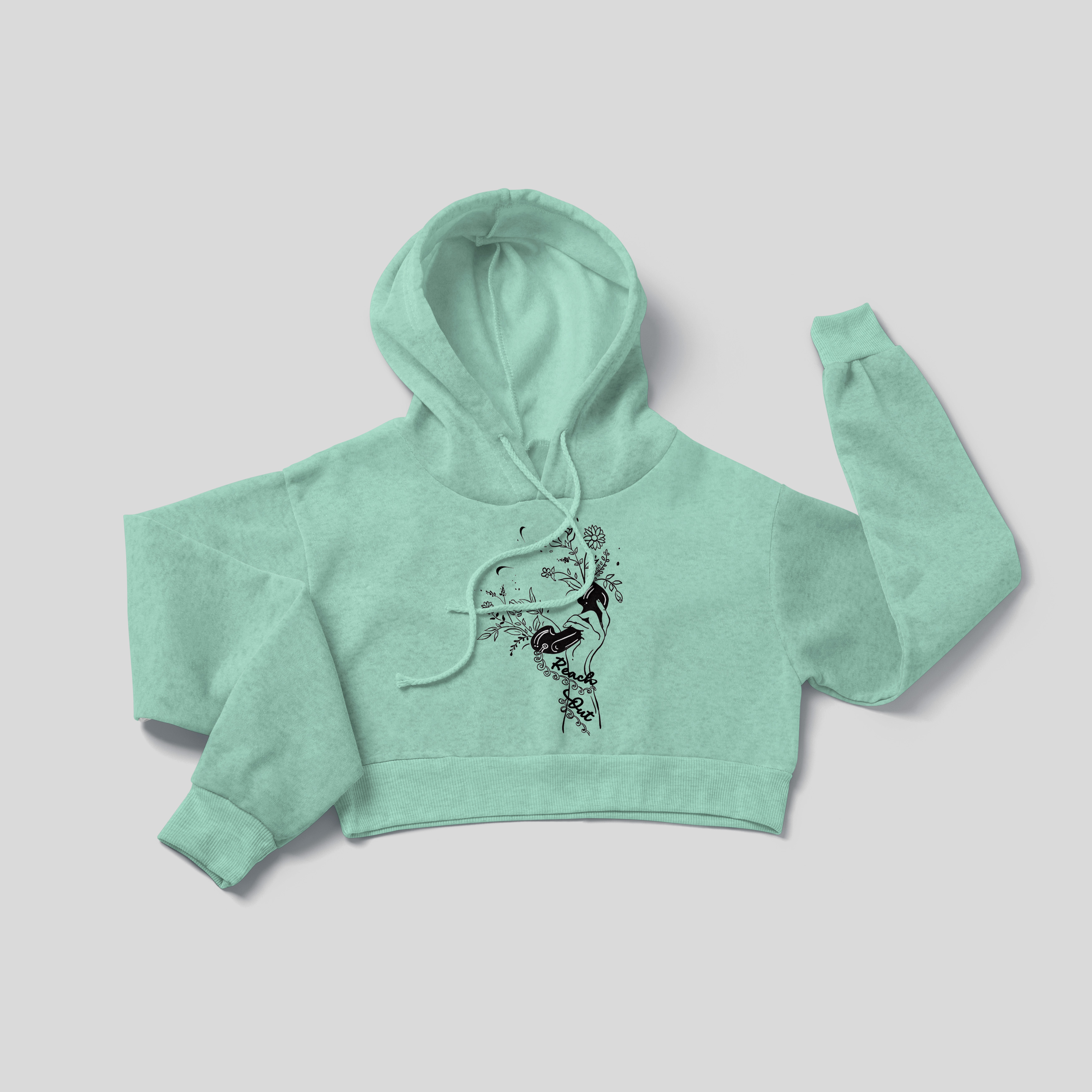 Reach Out - Crop Hoodie