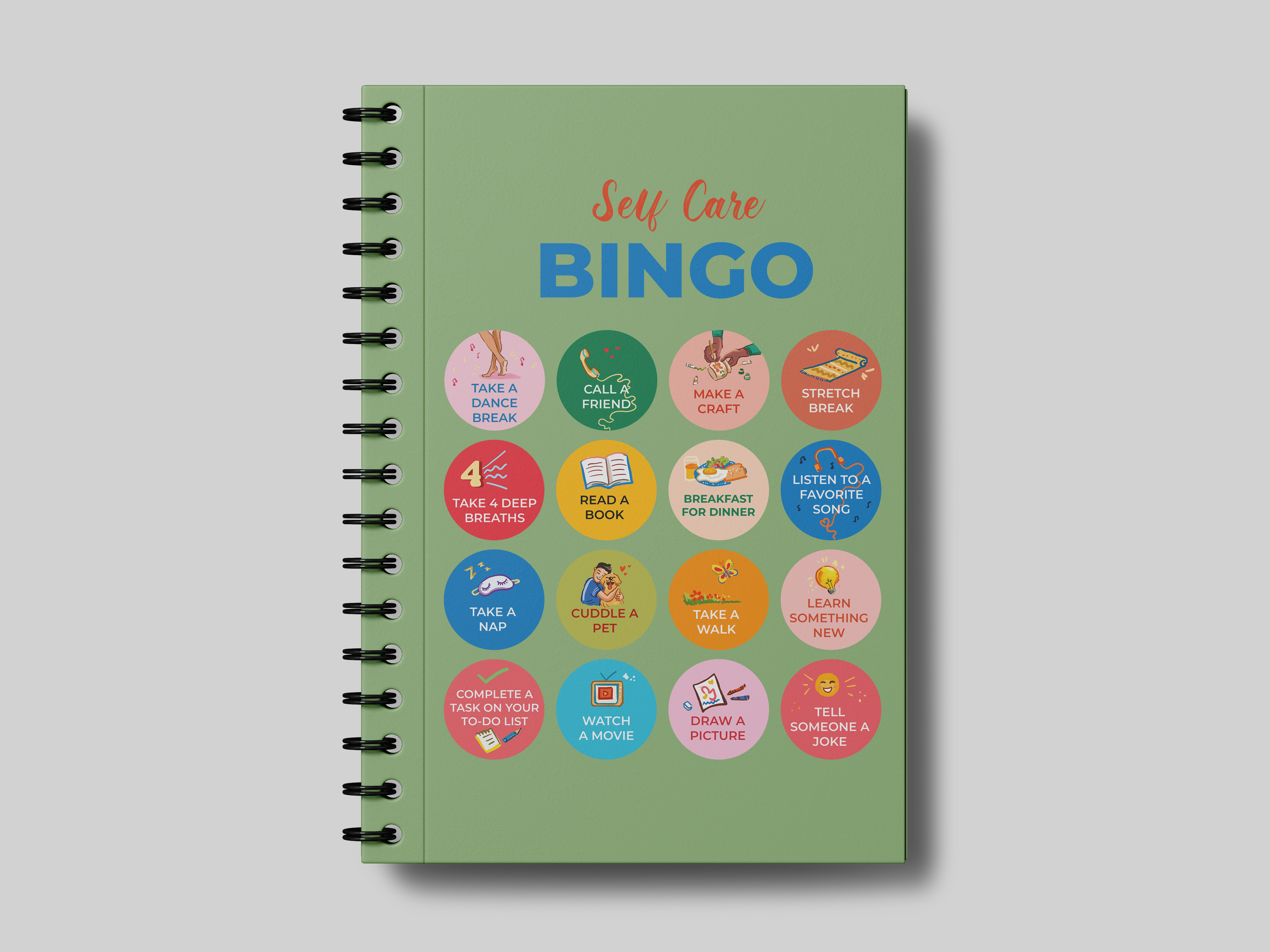 Self Care Bingo- Notebook