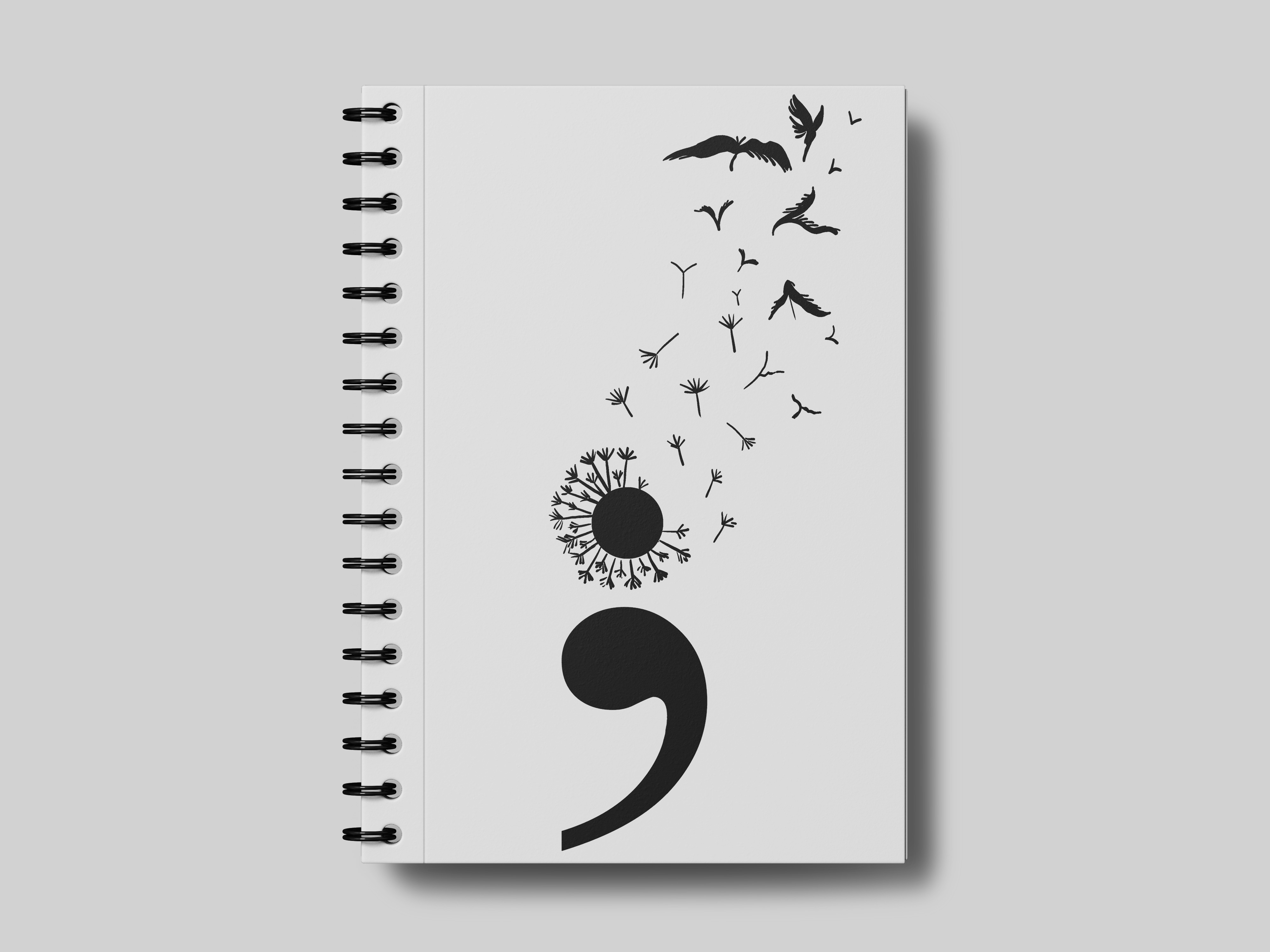 Semicolon Dandelion- Notebook
