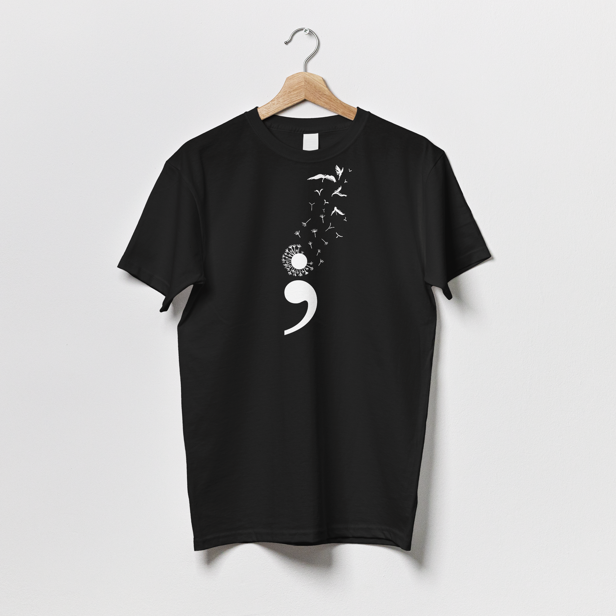 Semicolon Dandelion - Tshirt