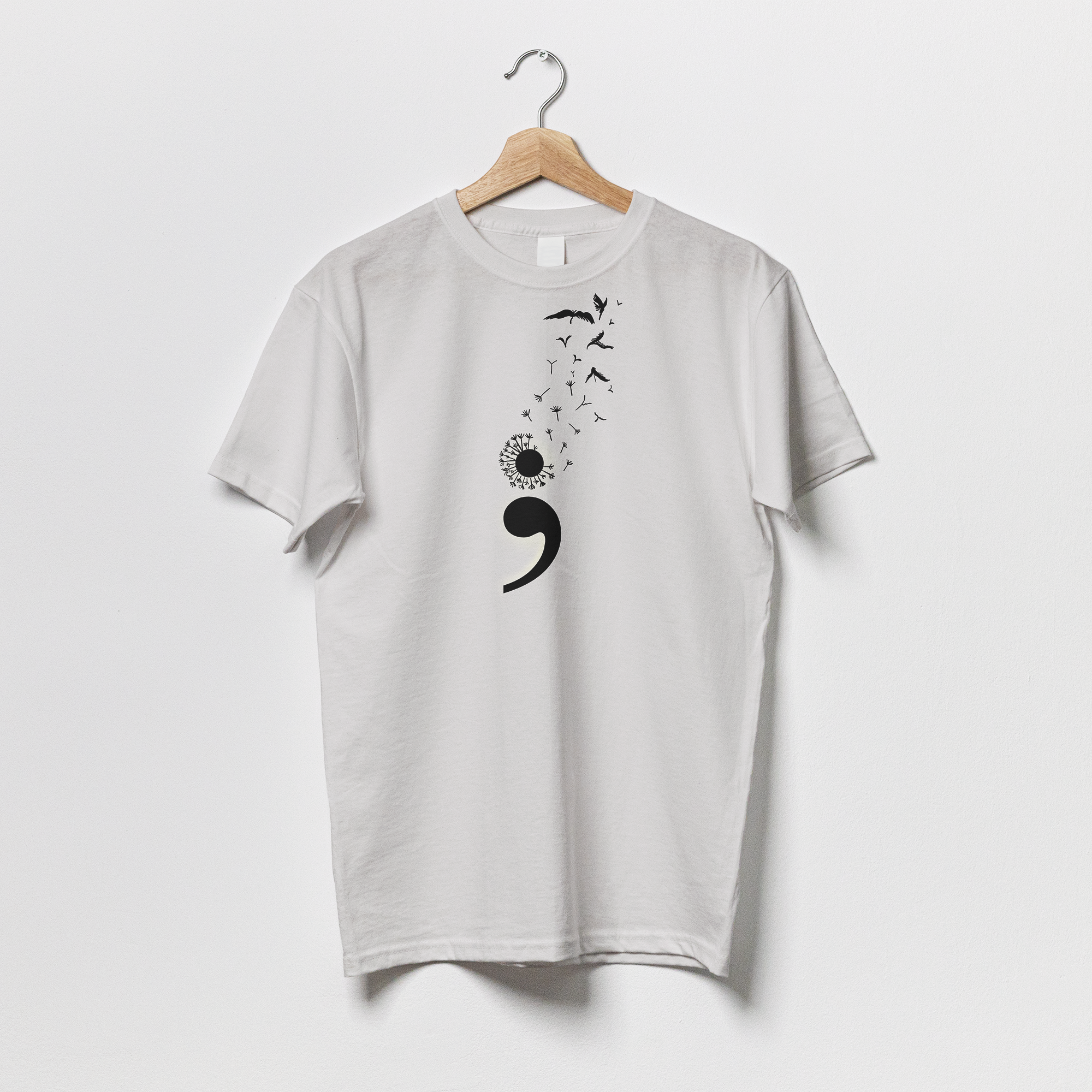 Semicolon Dandelion - Tshirt