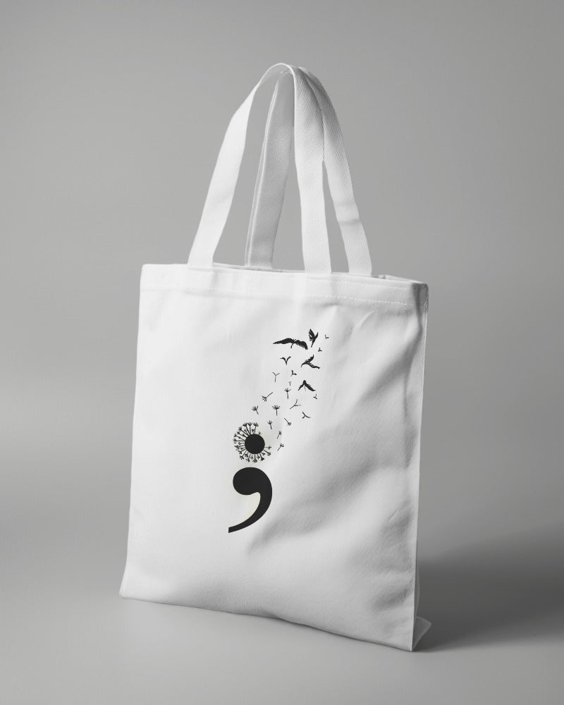 Semicolon Dandelion - Tote Bag