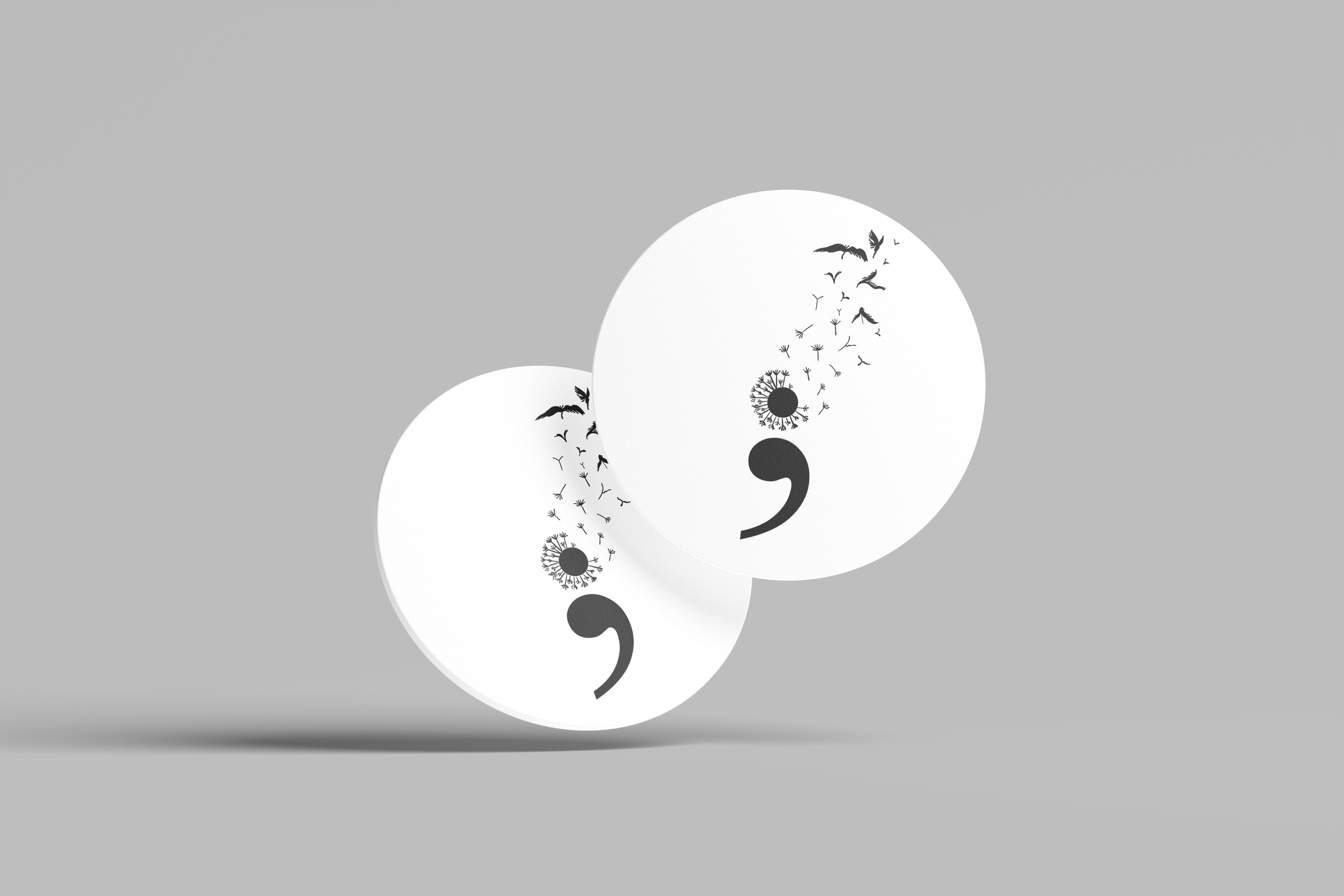 Semicolon Dandelion - Coaster