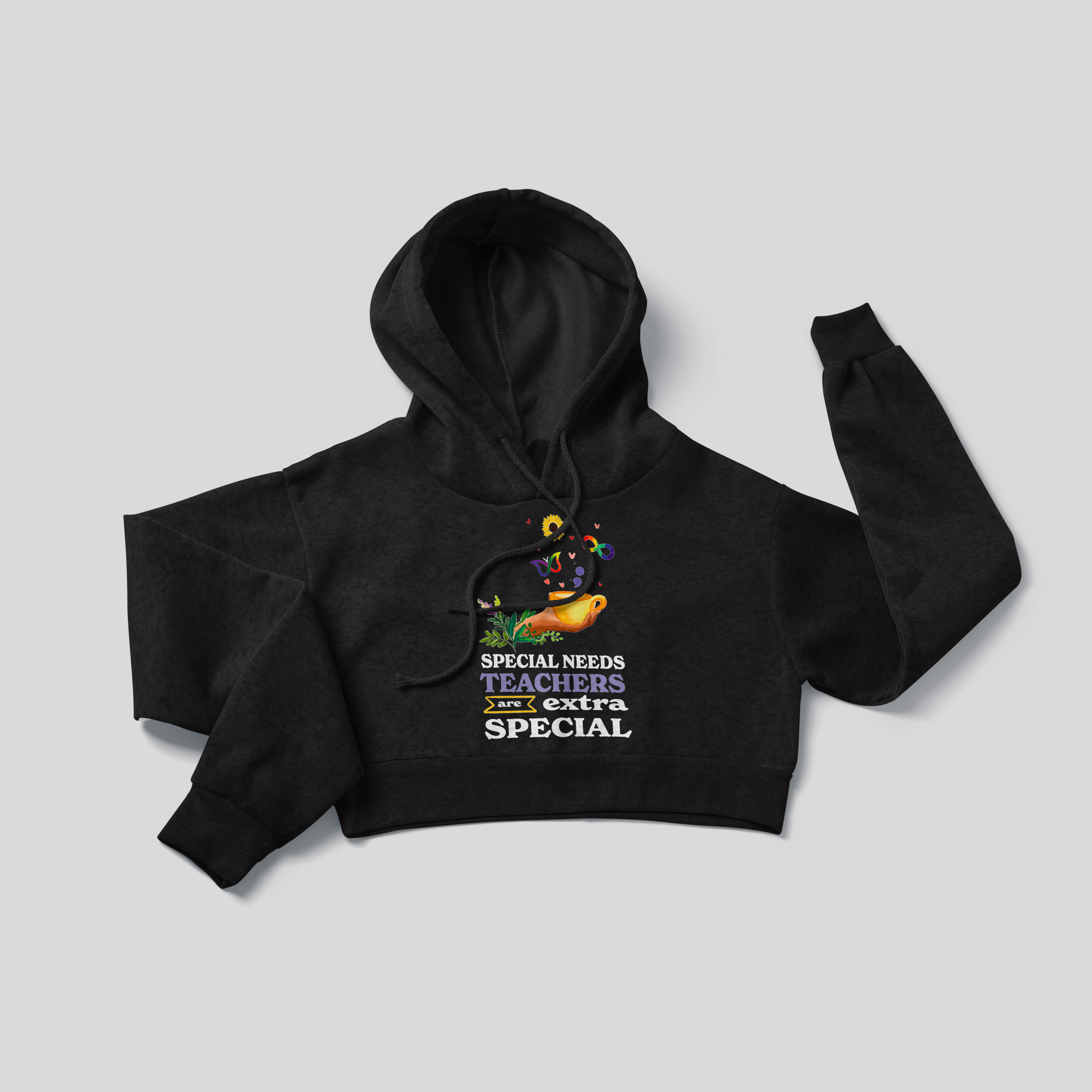 Special Needs Teachers are Extra Special - Crop Hoodie