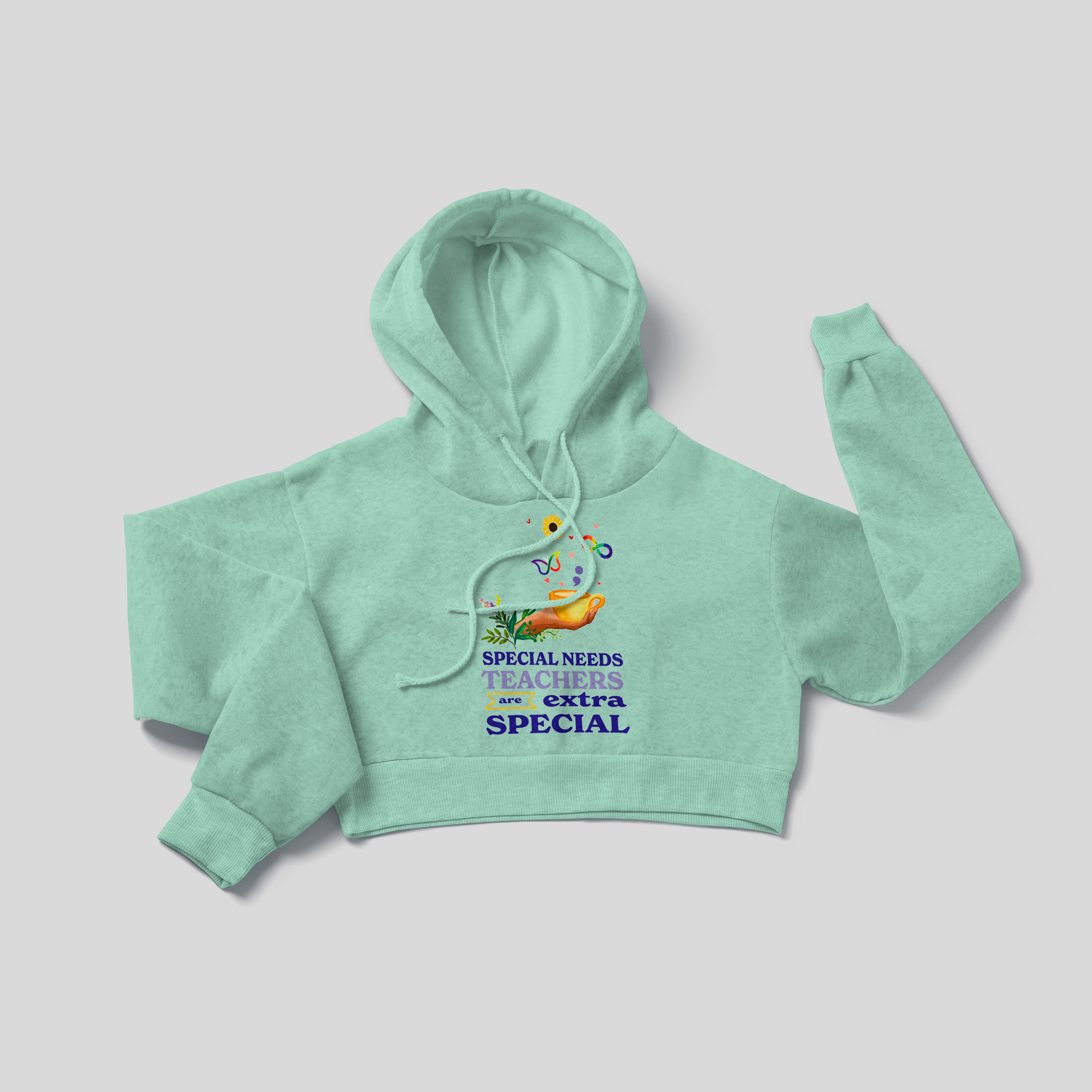 Special Needs Teachers are Extra Special - Crop Hoodie