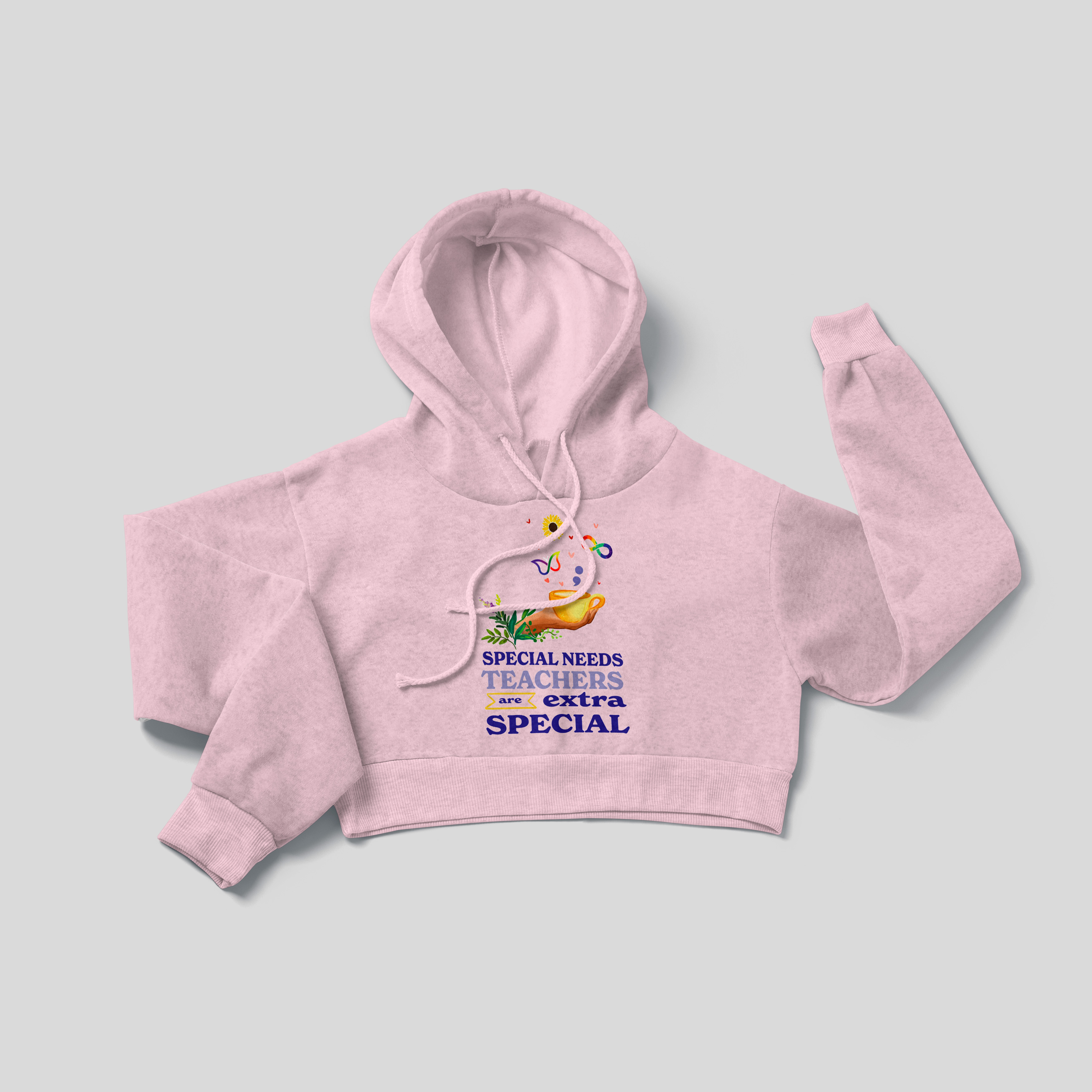 Special Needs Teachers are Extra Special - Crop Hoodie