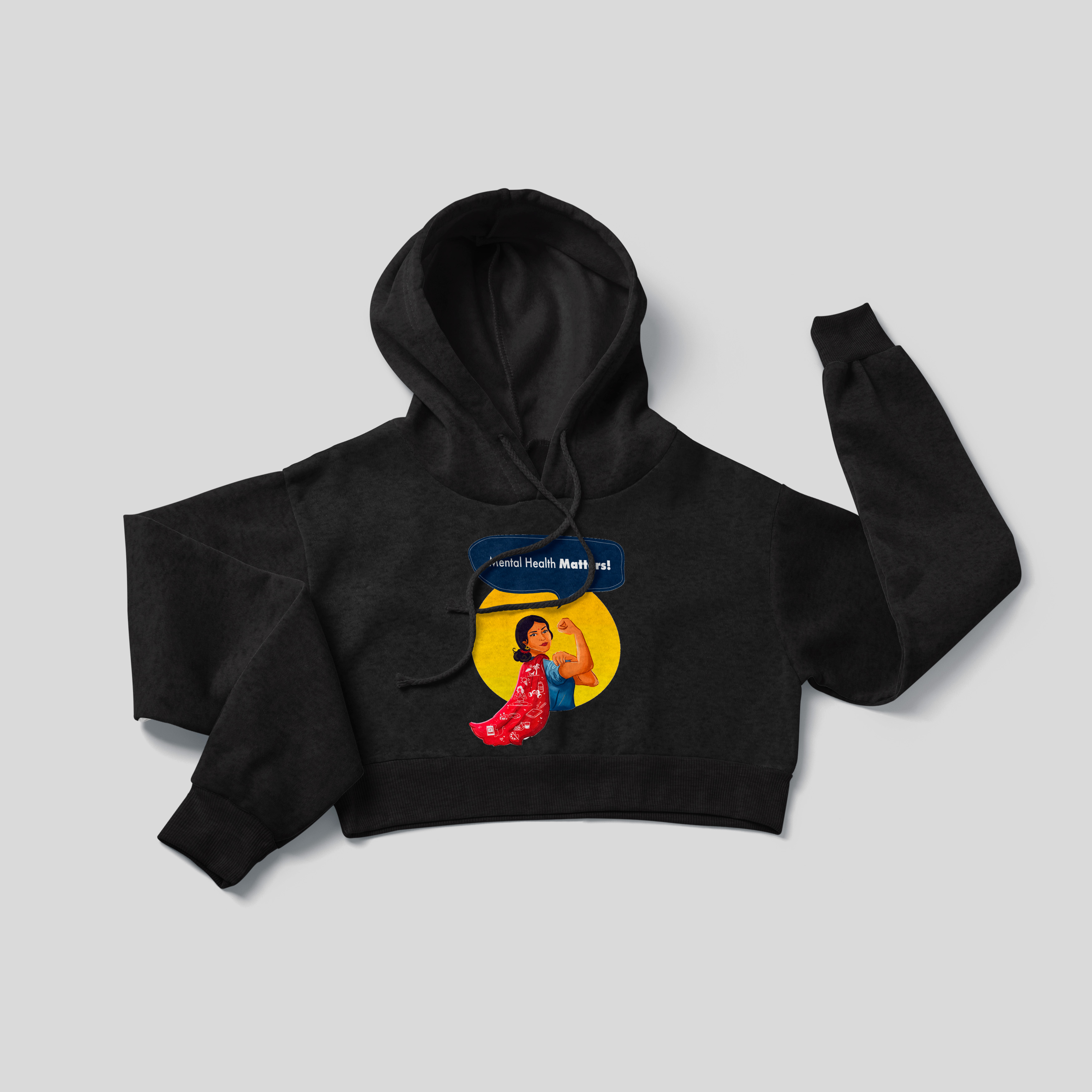 Strong Woman - Crop Hoodie