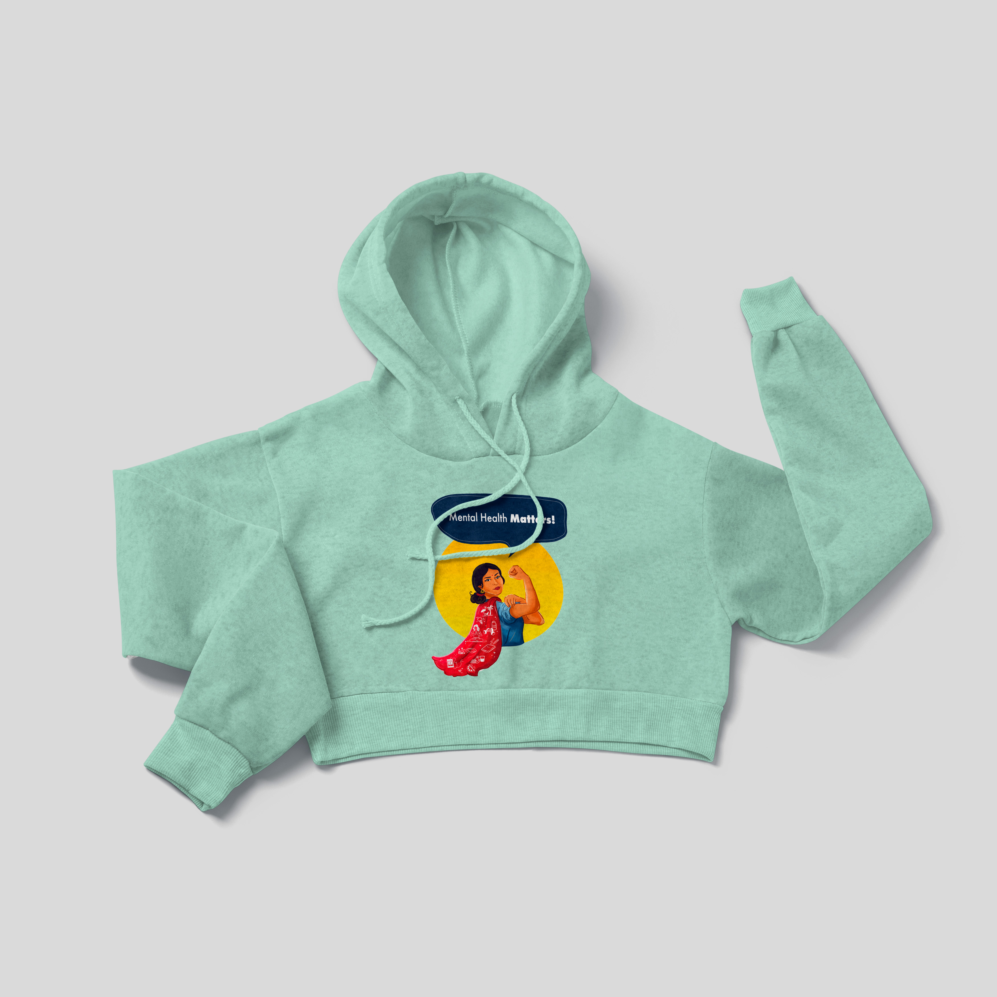 Strong Woman - Crop Hoodie