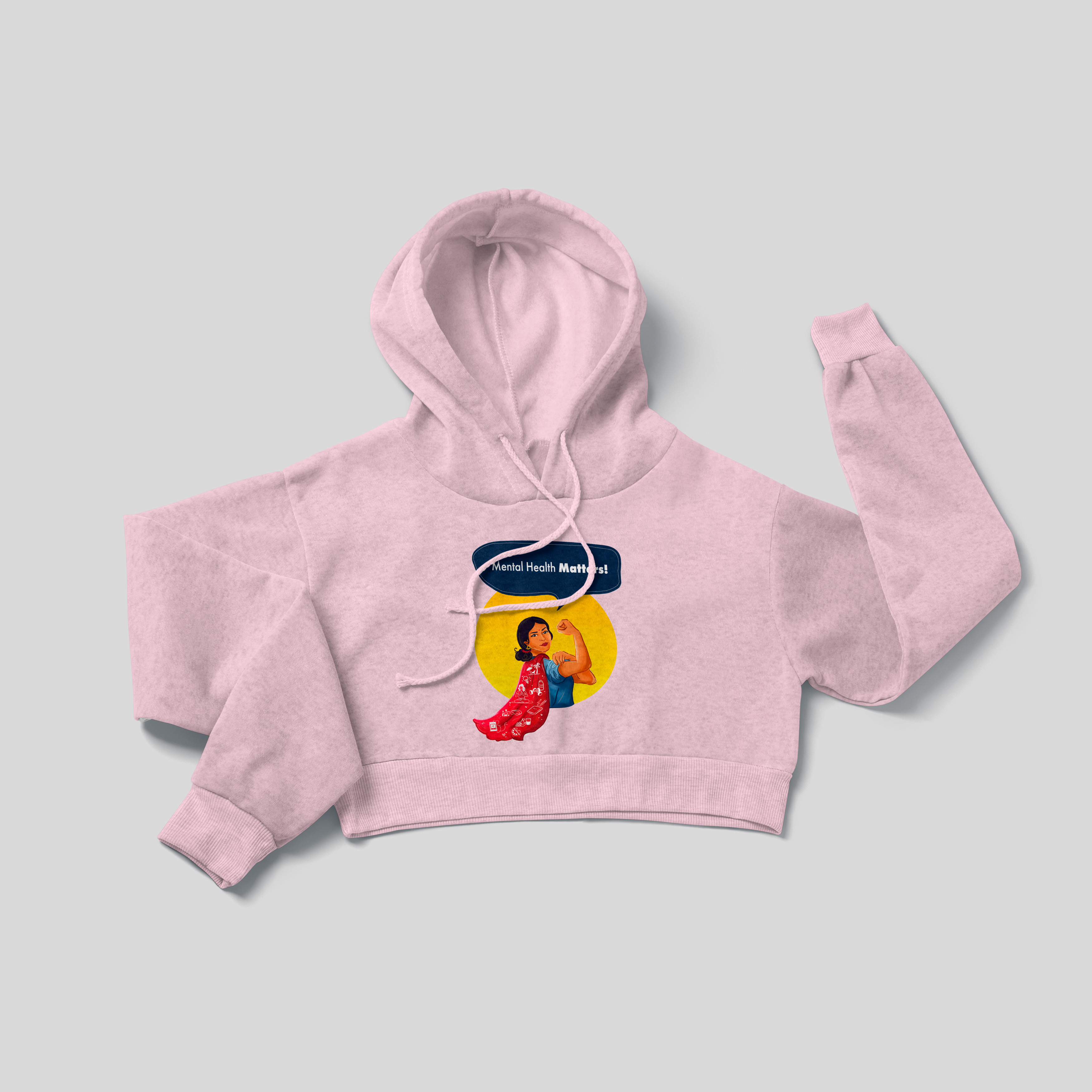 Strong Woman - Crop Hoodie