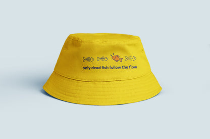 Only Dead Fish Follow the Flow - Bucket Hat