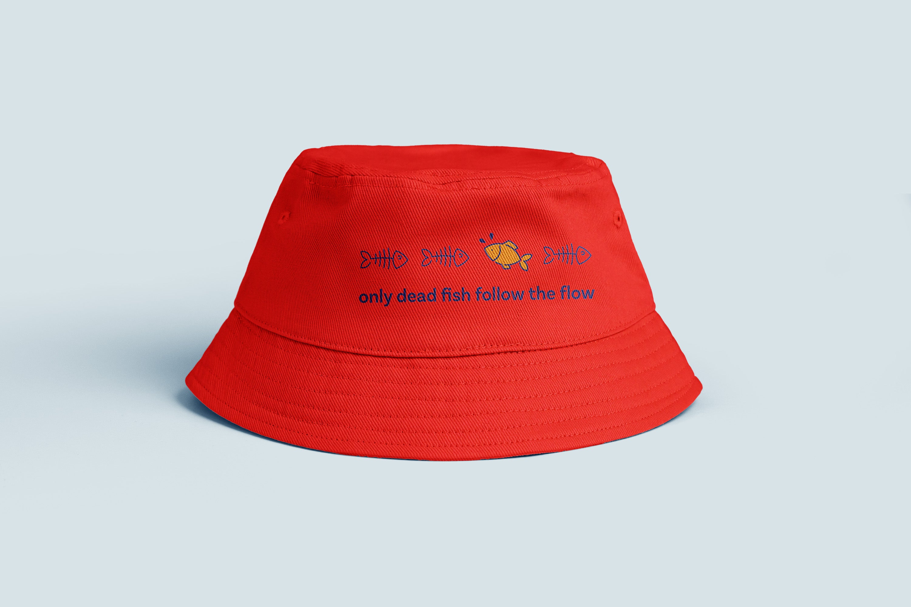 Only Dead Fish Follow the Flow - Bucket Hat