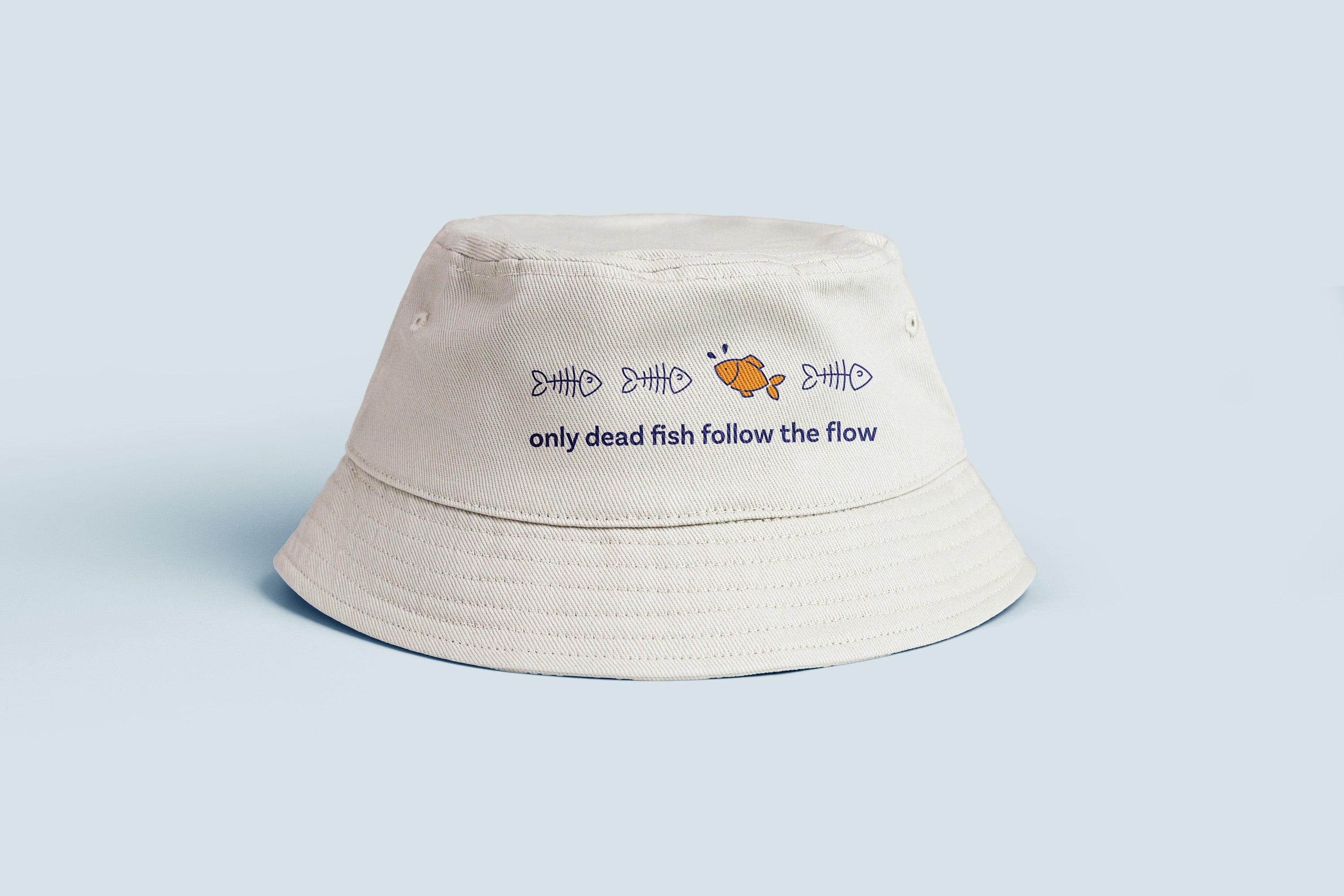 Only Dead Fish Follow the Flow - Bucket Hat